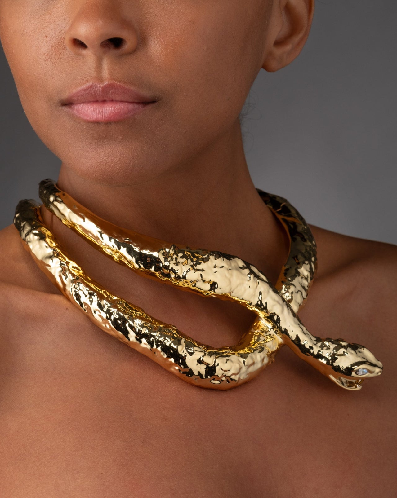 Gold Serpent Coiled Collar - Photo 2