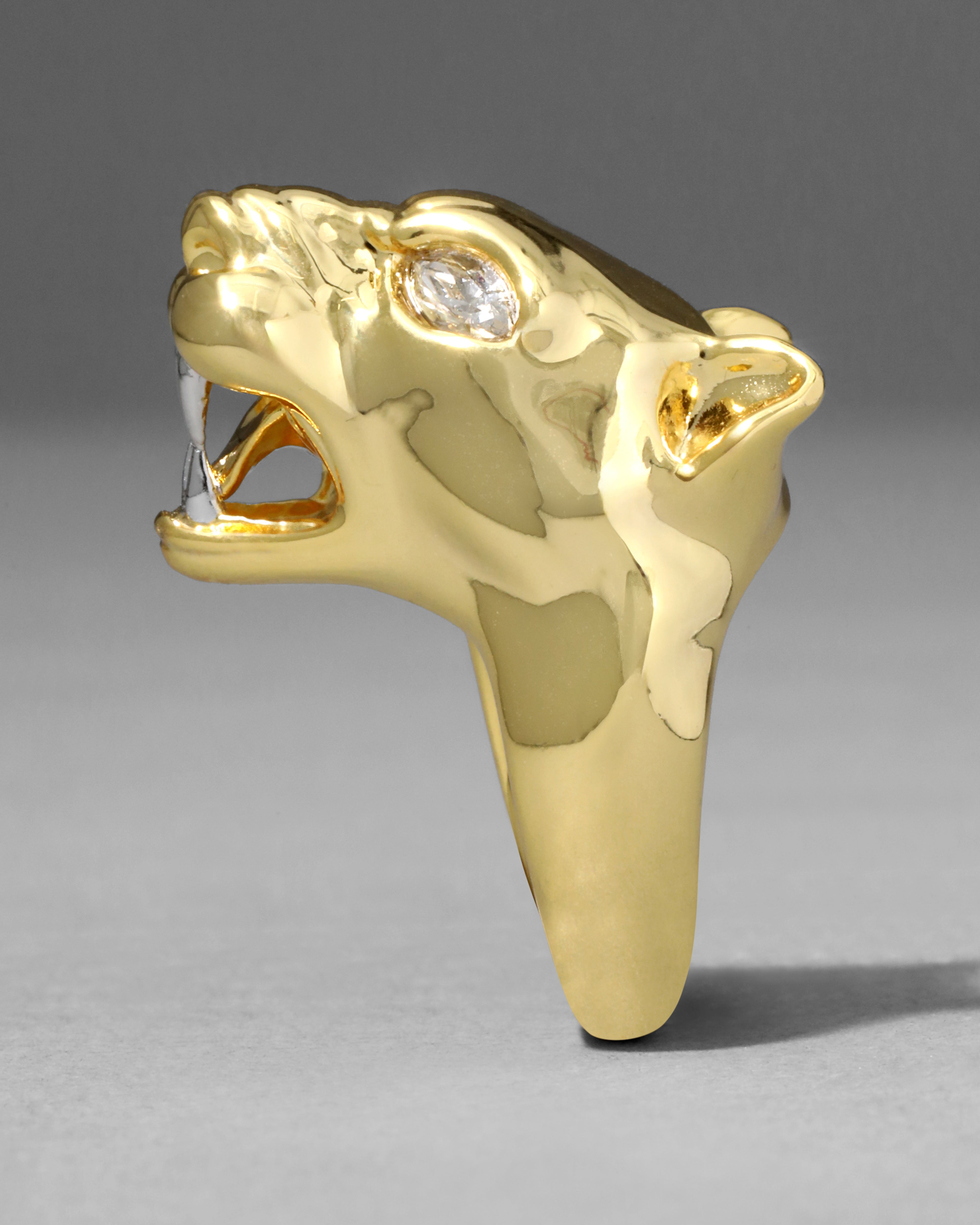 Panther Visage Ring