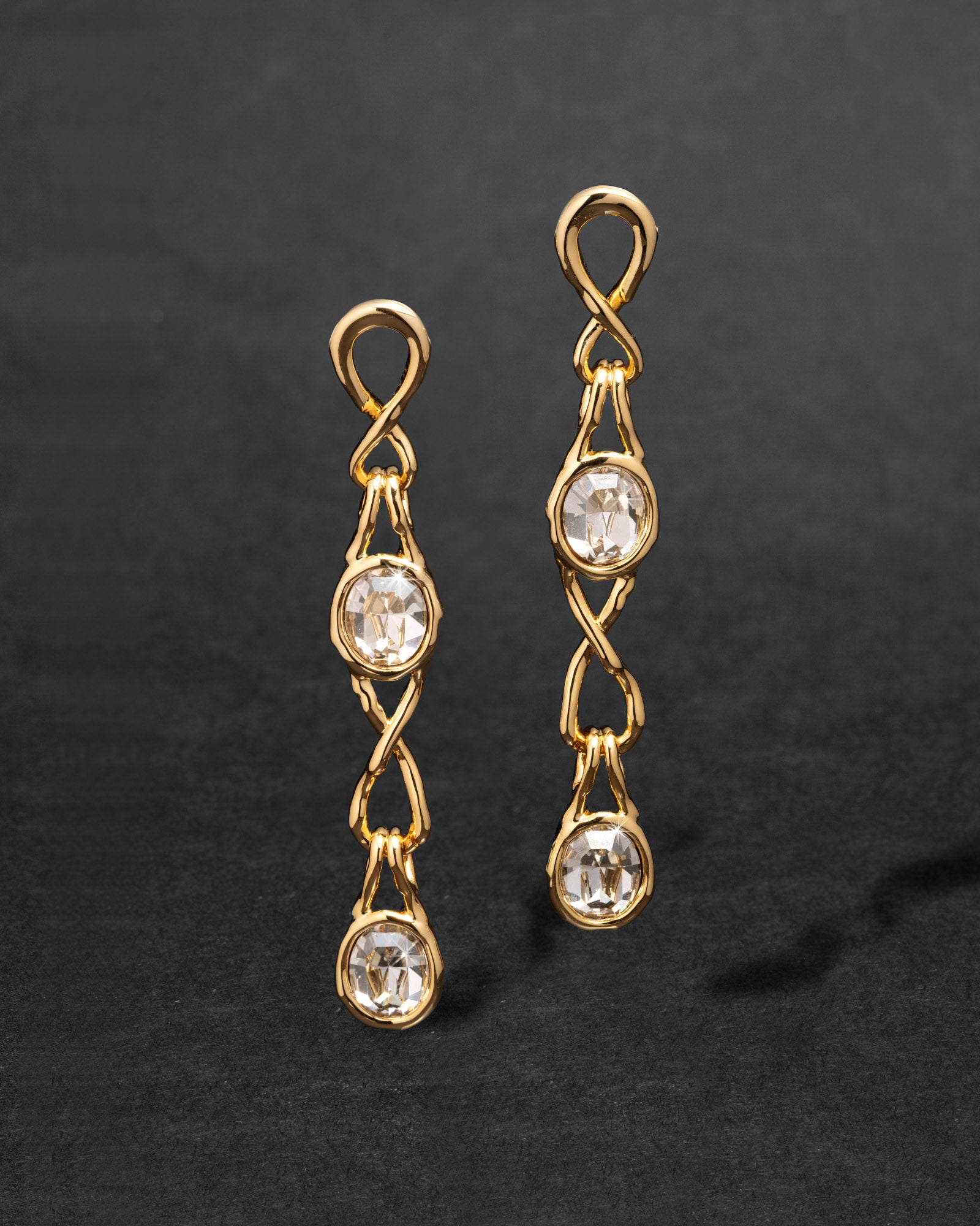 Infinity Knot Crystal Drop Earring Air