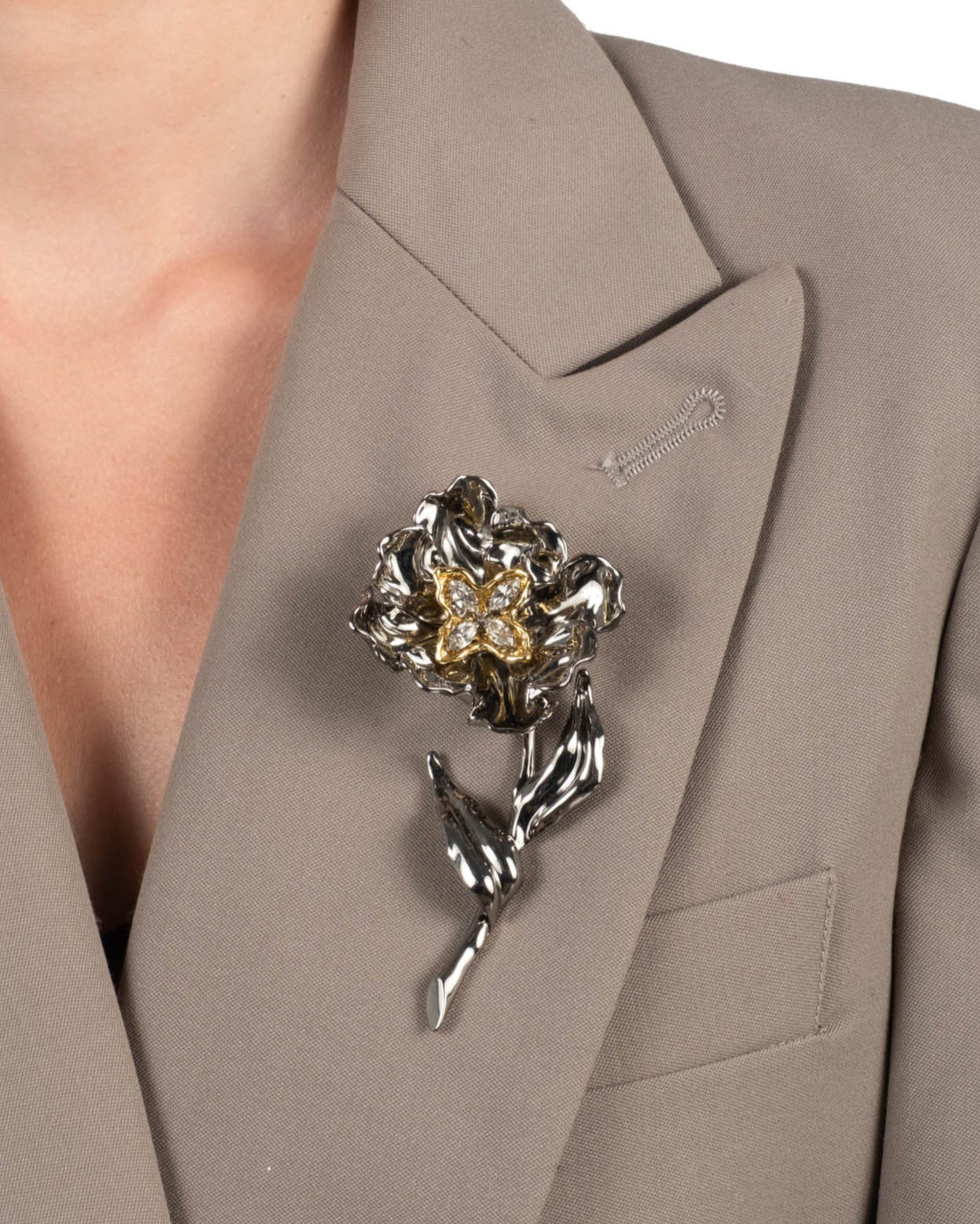 Jardin Noir Stemmed Rose Pin - Photo 2