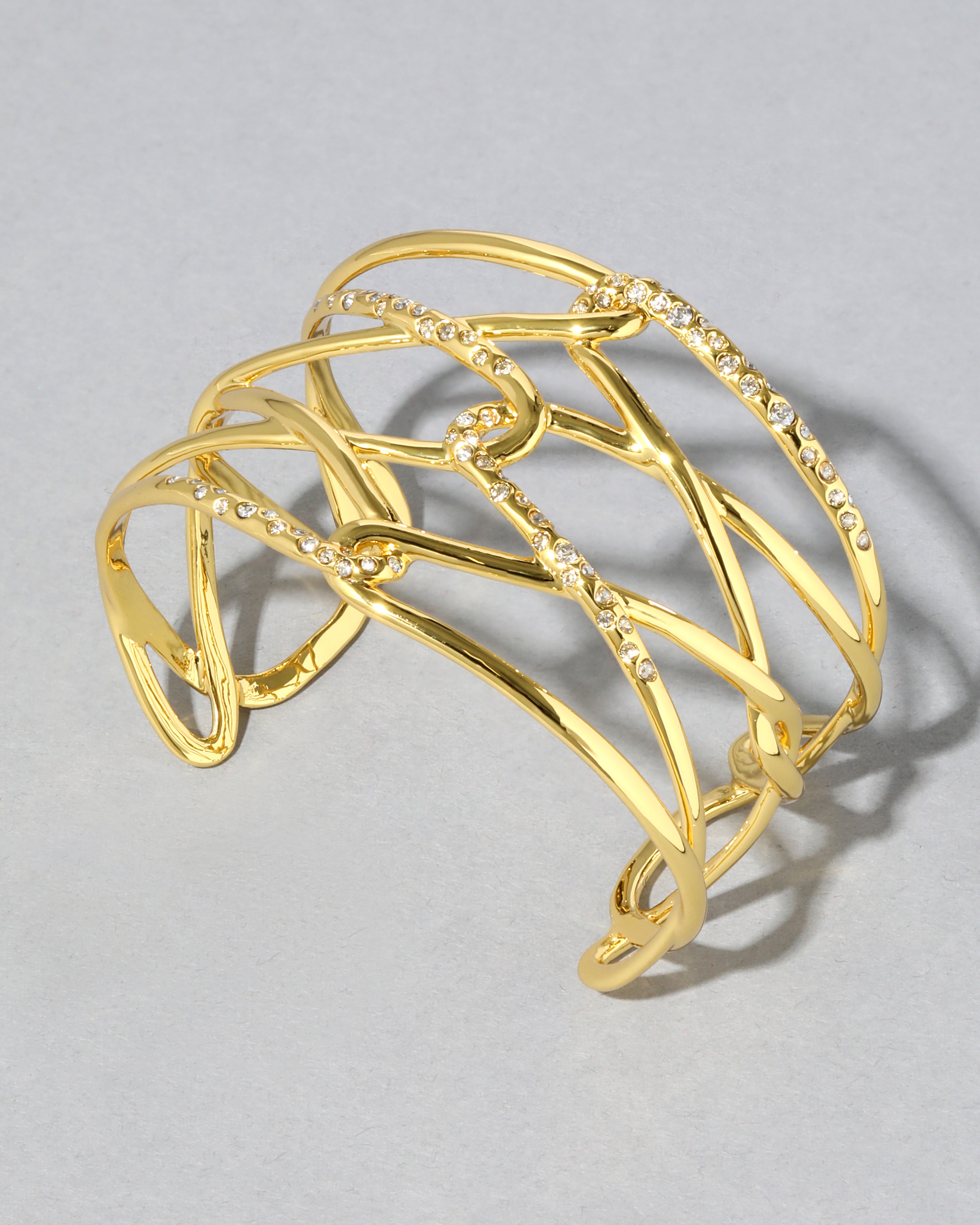 Lattice Crystal Cuff Bracelet