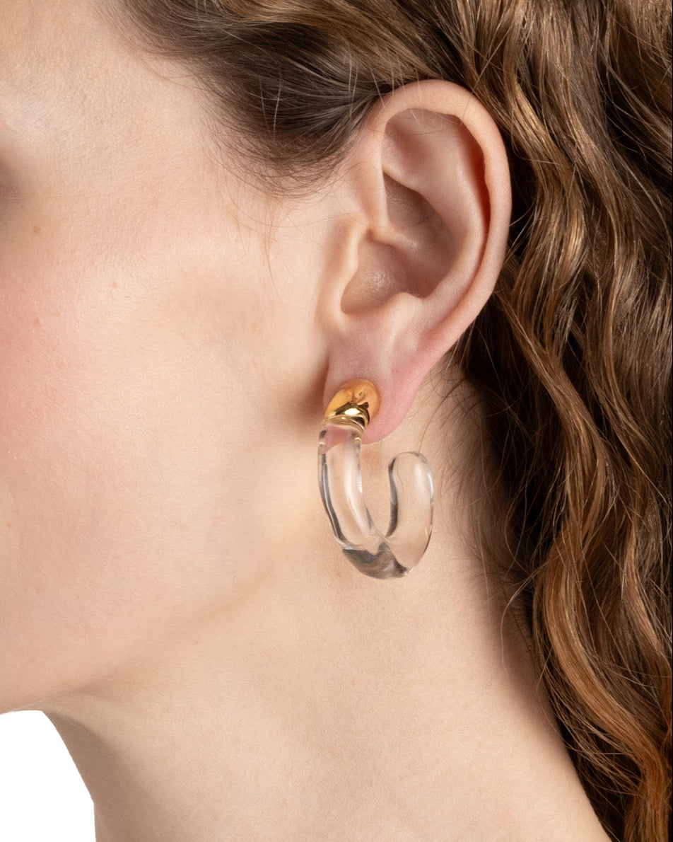 Liquid Lucite Front Back Hoop Earring - Photo 2