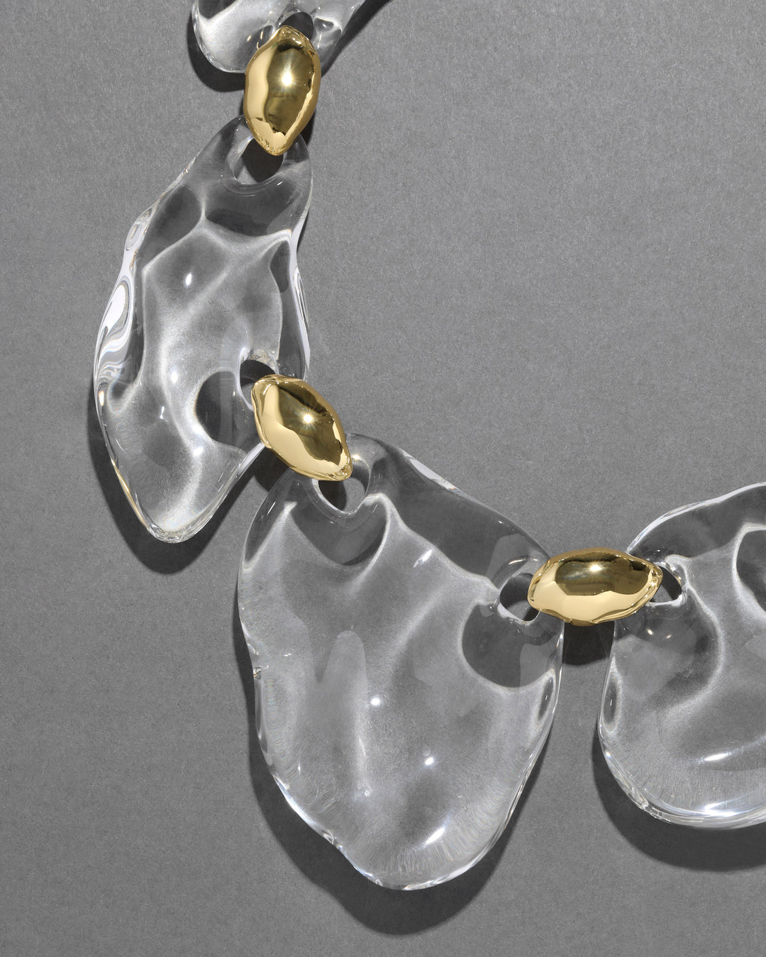 Liquid Lucite Pebble Necklace