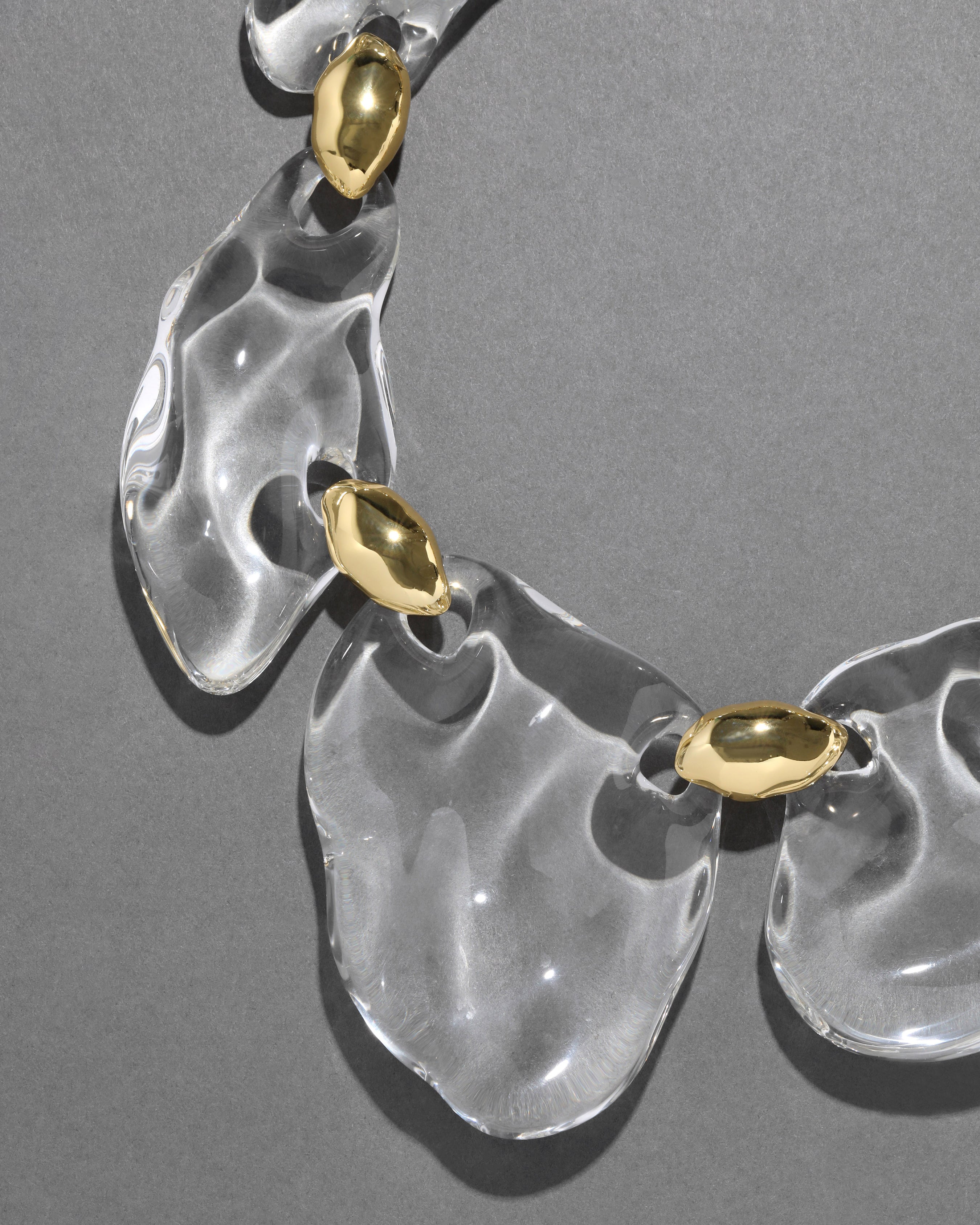 Liquid Lucite Pebble Necklace