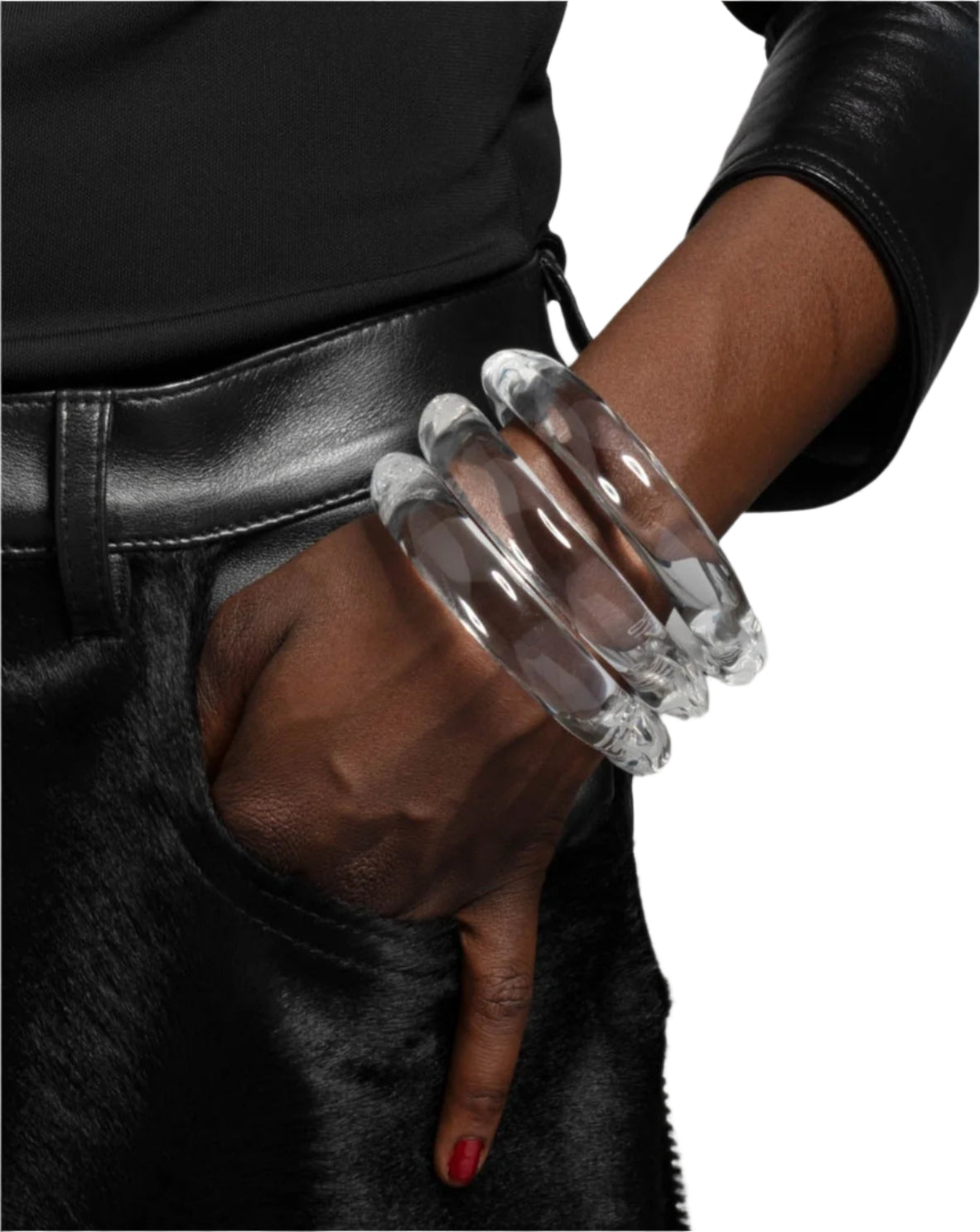 Liquid Lucite Bangle Bracelet - Photo 2