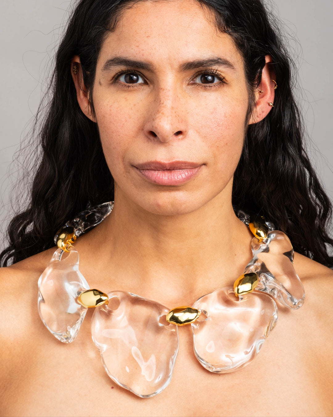 ALEXIS BITTAR Liquid Lucite Pebble Necklace