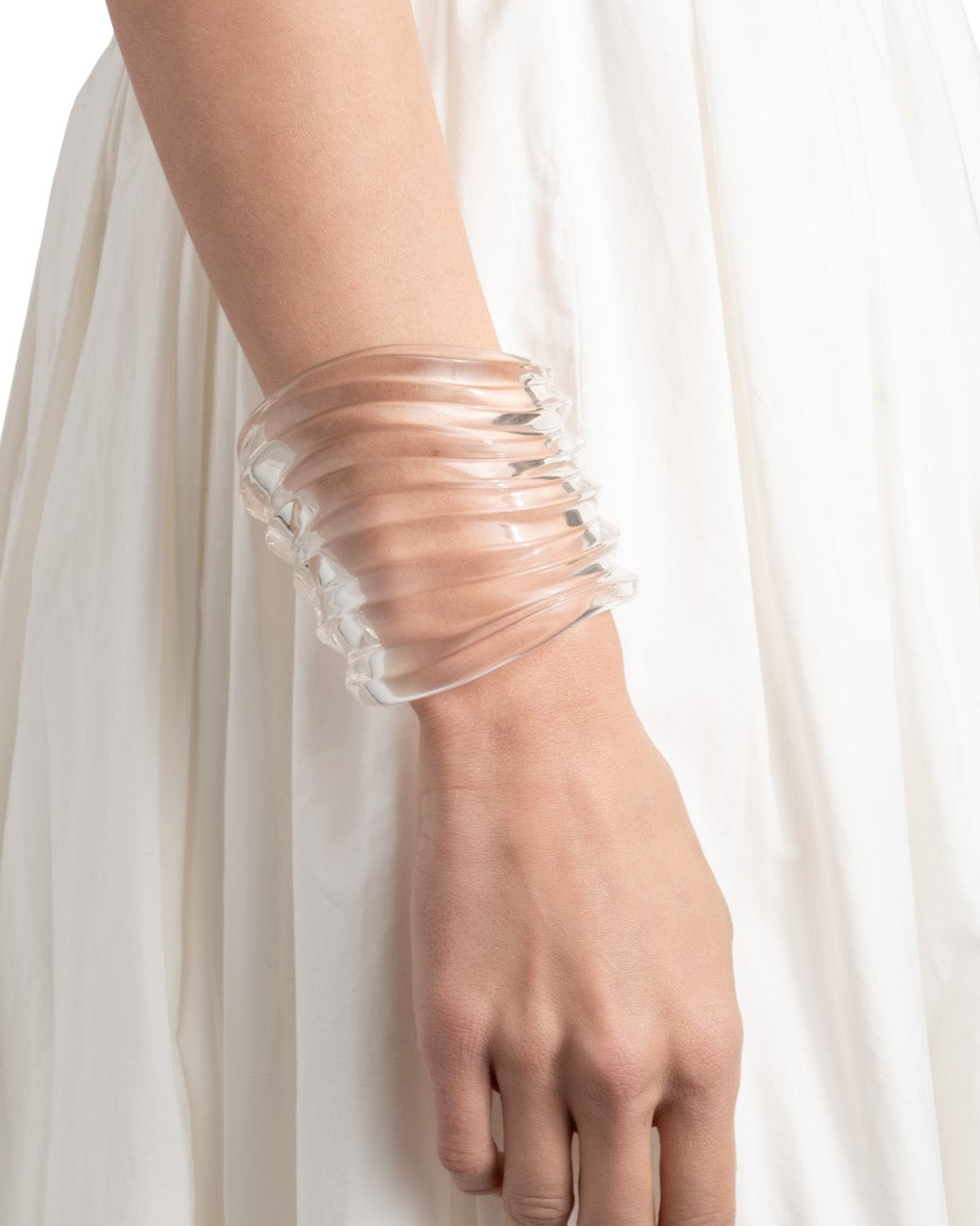 Liquid Lucite Wide Ripple Cuff - Photo 2