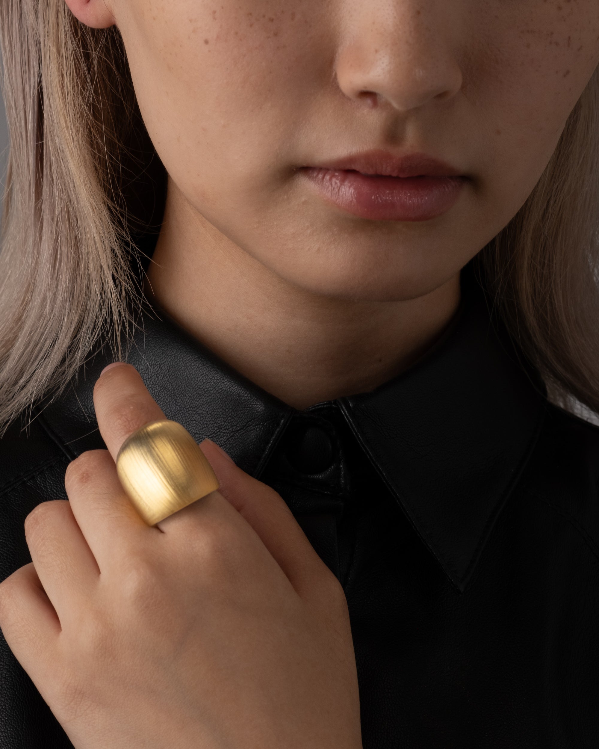 Lucite Block Ring - Gold | ALEXIS BITTAR