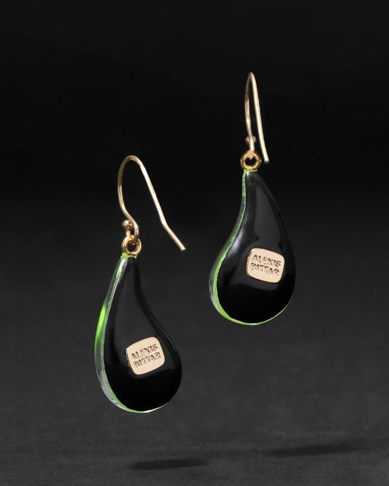 Lucite Dewdrop Earring- Fluorescent Yellow - Photo 2