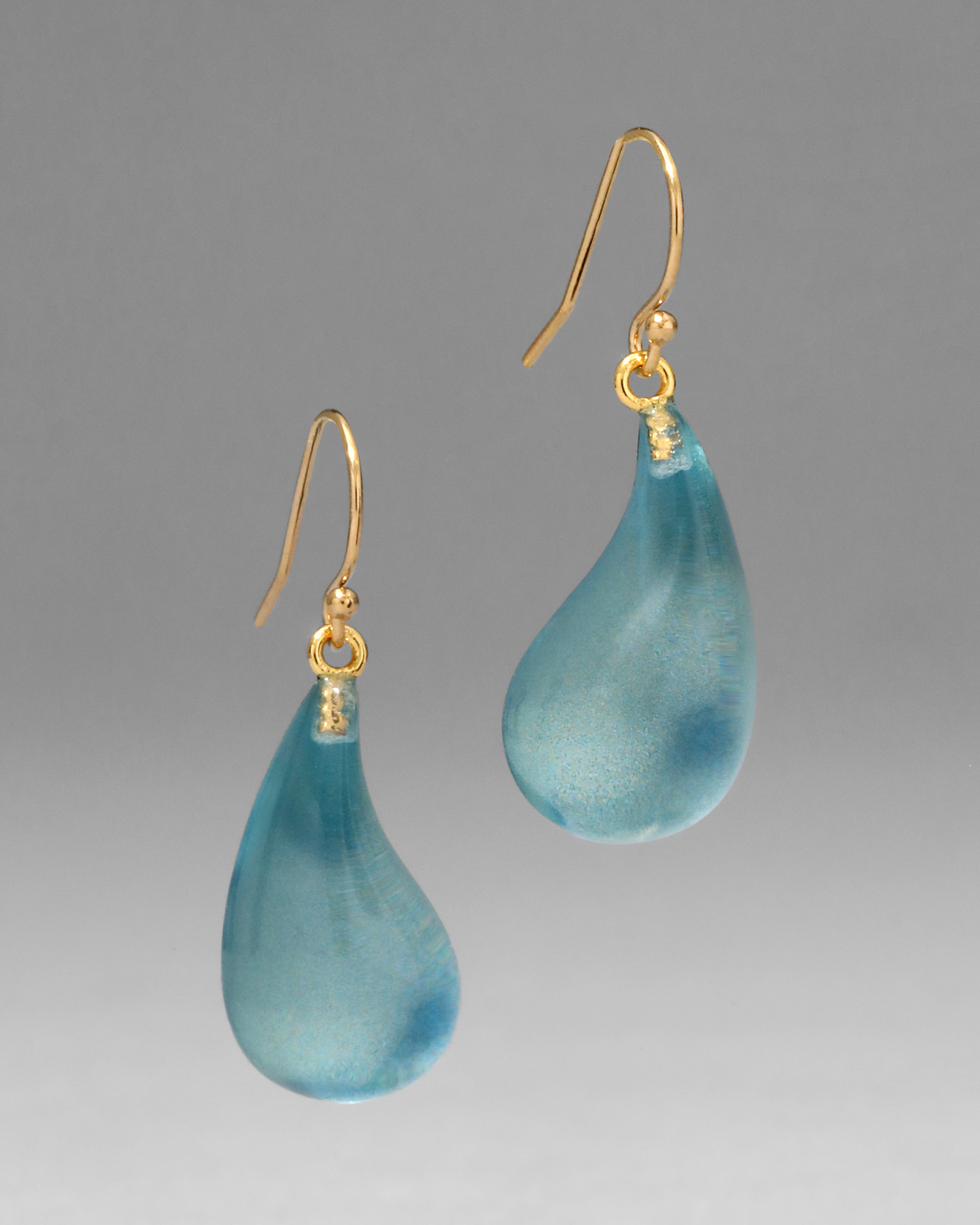 Lucite Dewdrop Earring Sky