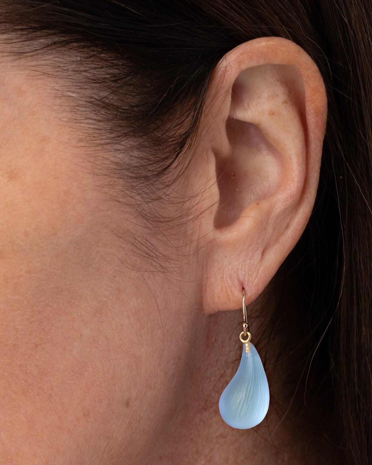 Lucite Dewdrop Earring- Opal - Photo 2