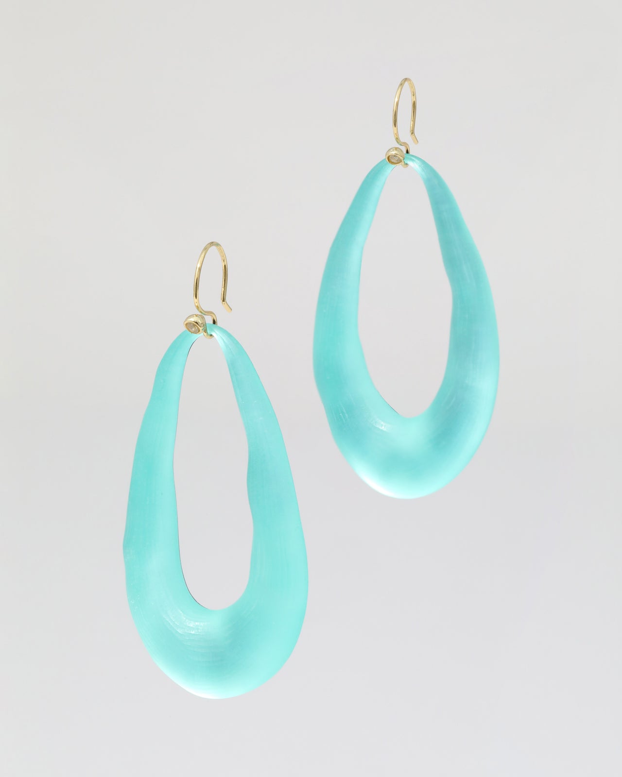 Lucite Link Wire Earring- Mint Green - Photo 2
