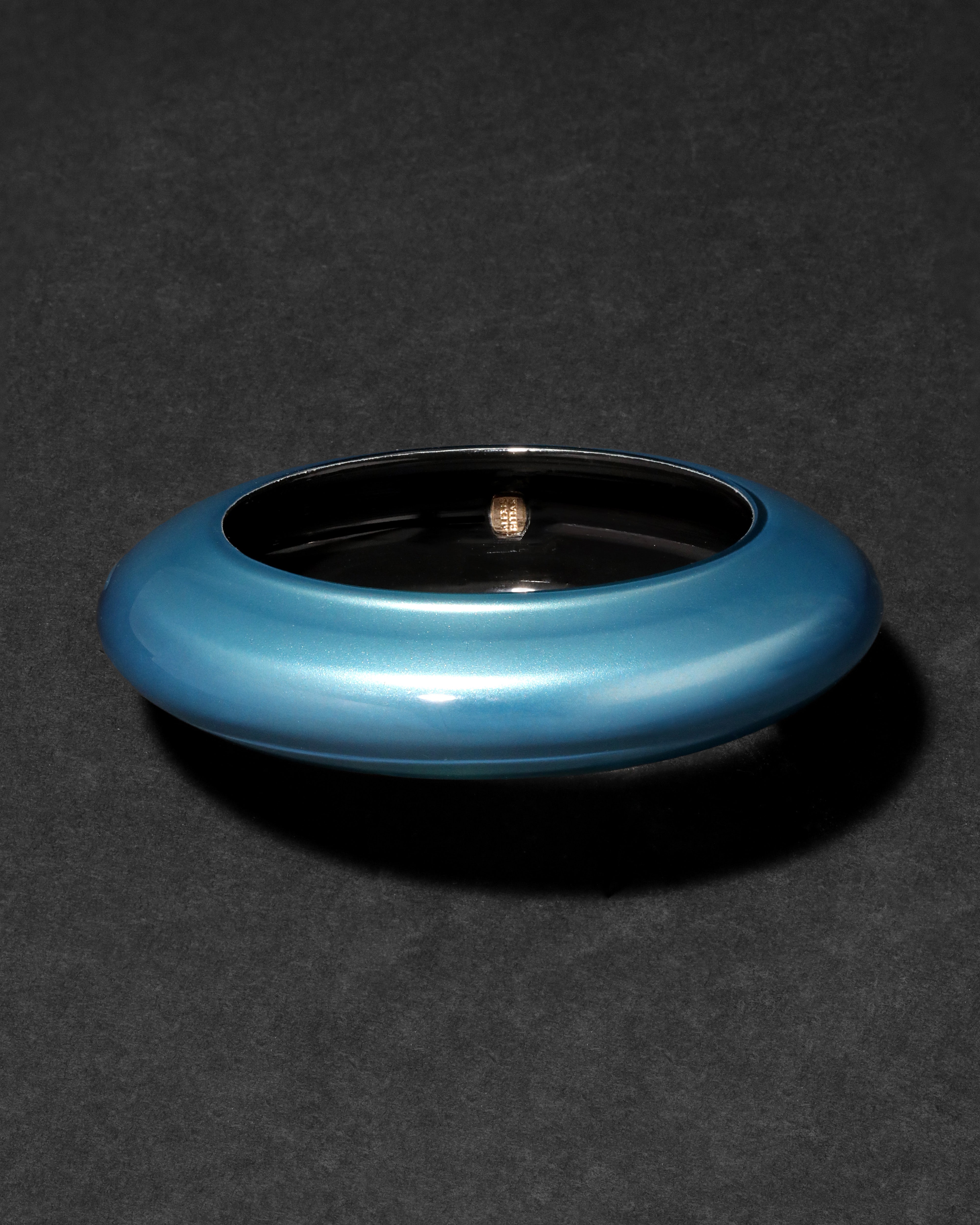 Lucite Saucer Bangle Bracelet Sky