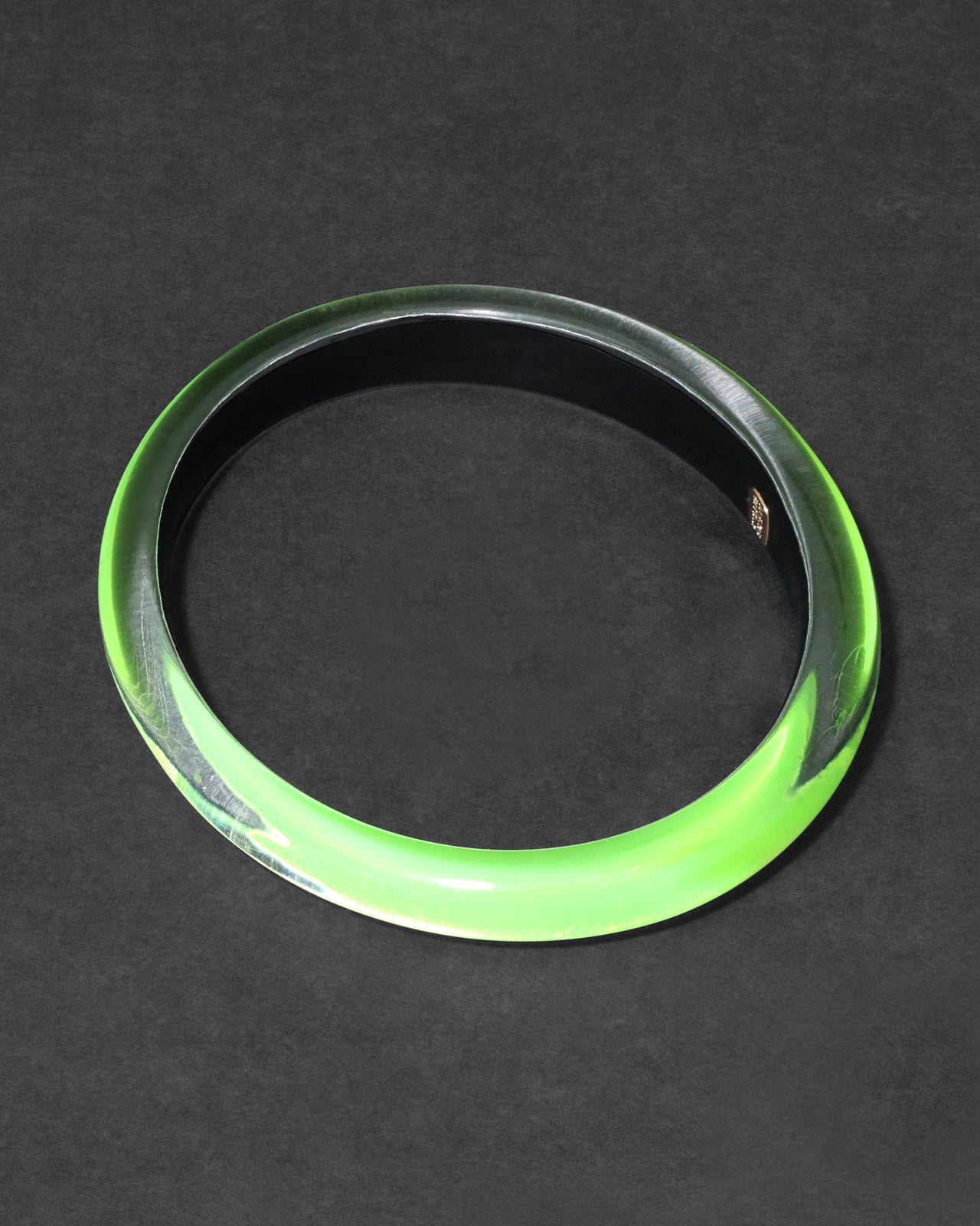 Lucite Skinny Bangle- Fluorescent Yellow - Photo 2