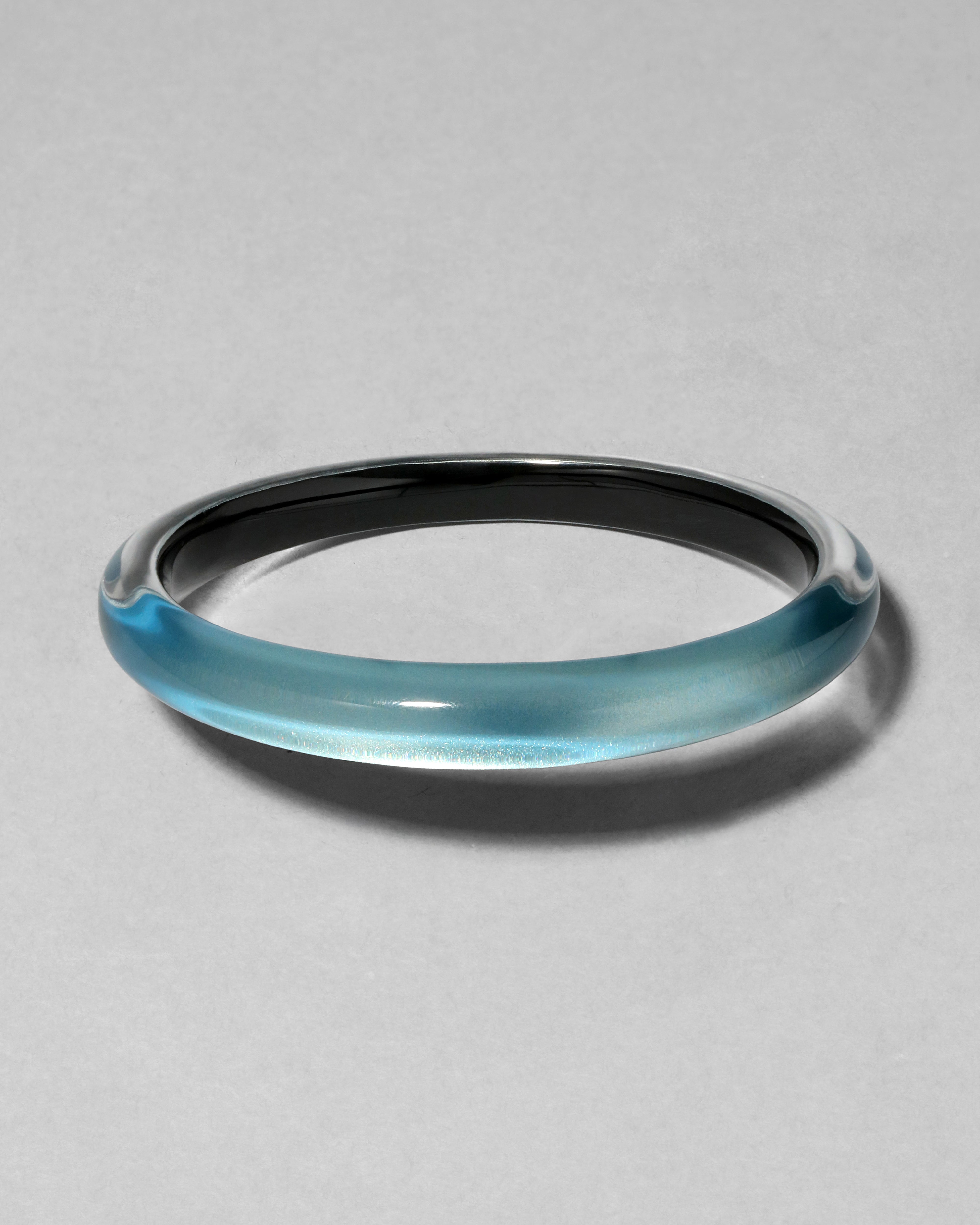 Lucite Skinny Bangle- Metallic Sky