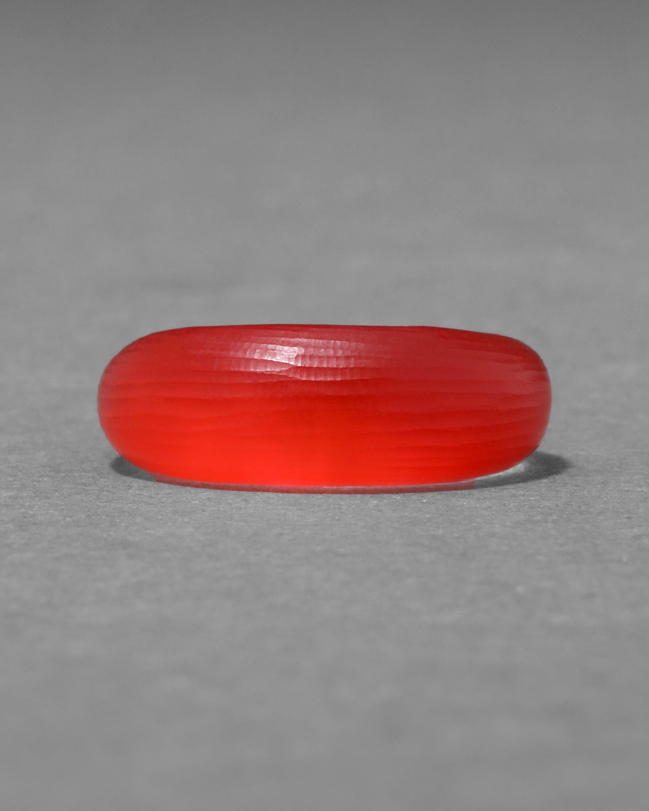Lucite Tapered Ring- Lipstick Red - Photo 2