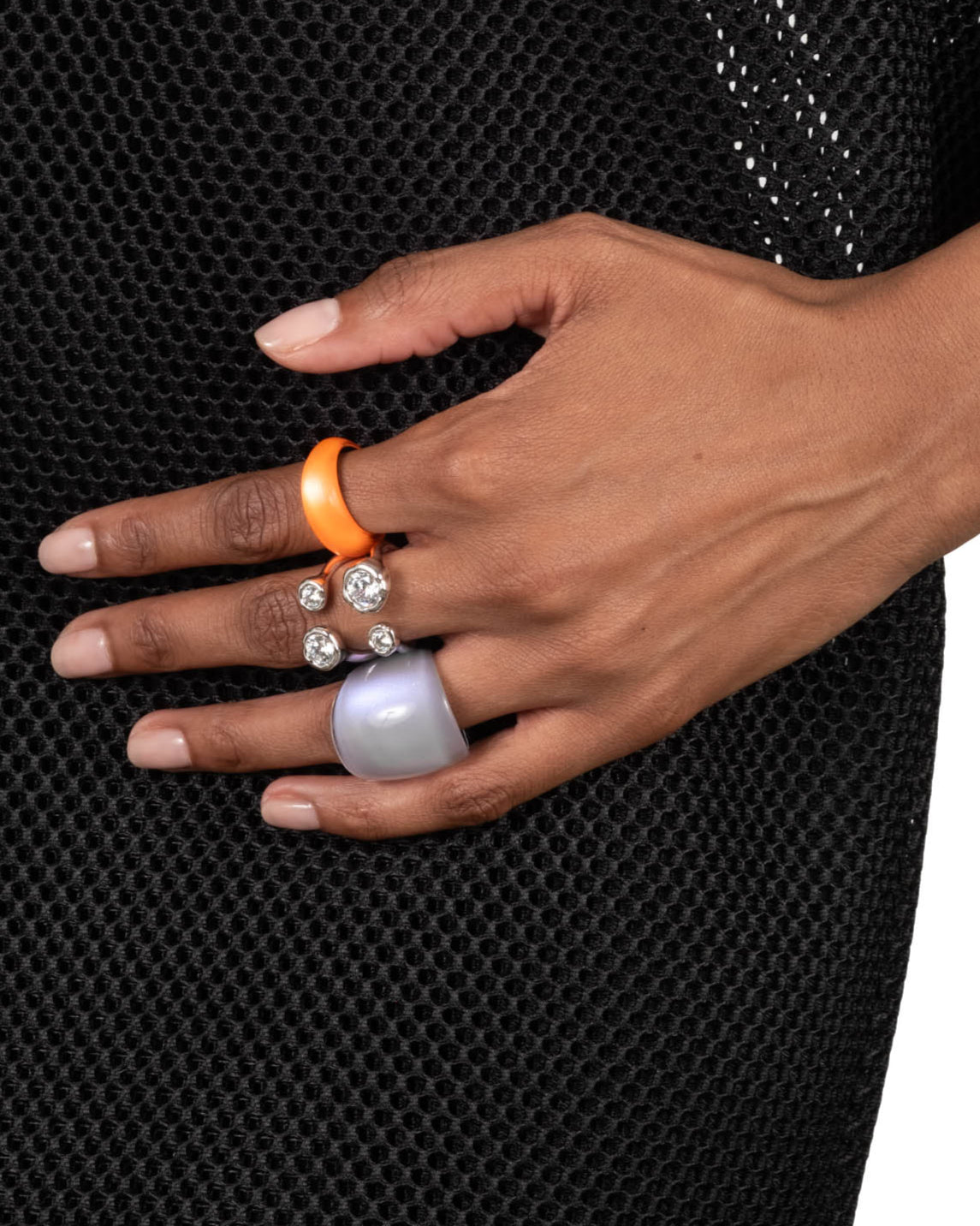 Lucite Block Ring- Aurora - Photo 2
