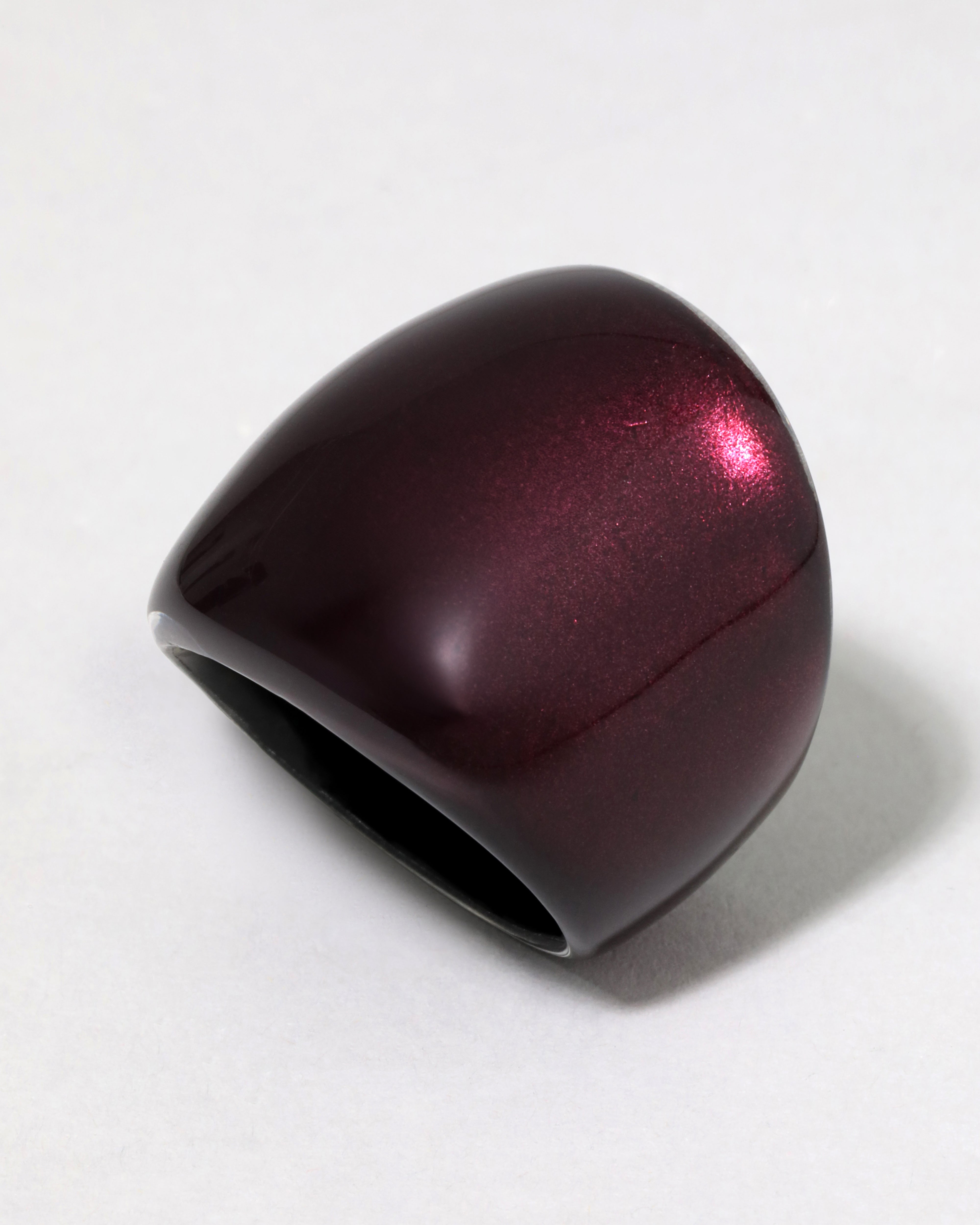 Black Cherry Lucite Block Ring | Dark Red Statement Ring