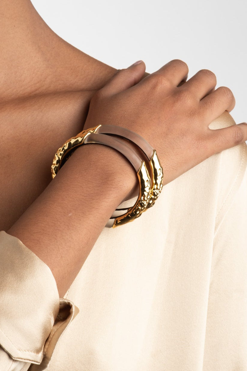 Lucite Brut Skinny Bangle- Black - Photo 2