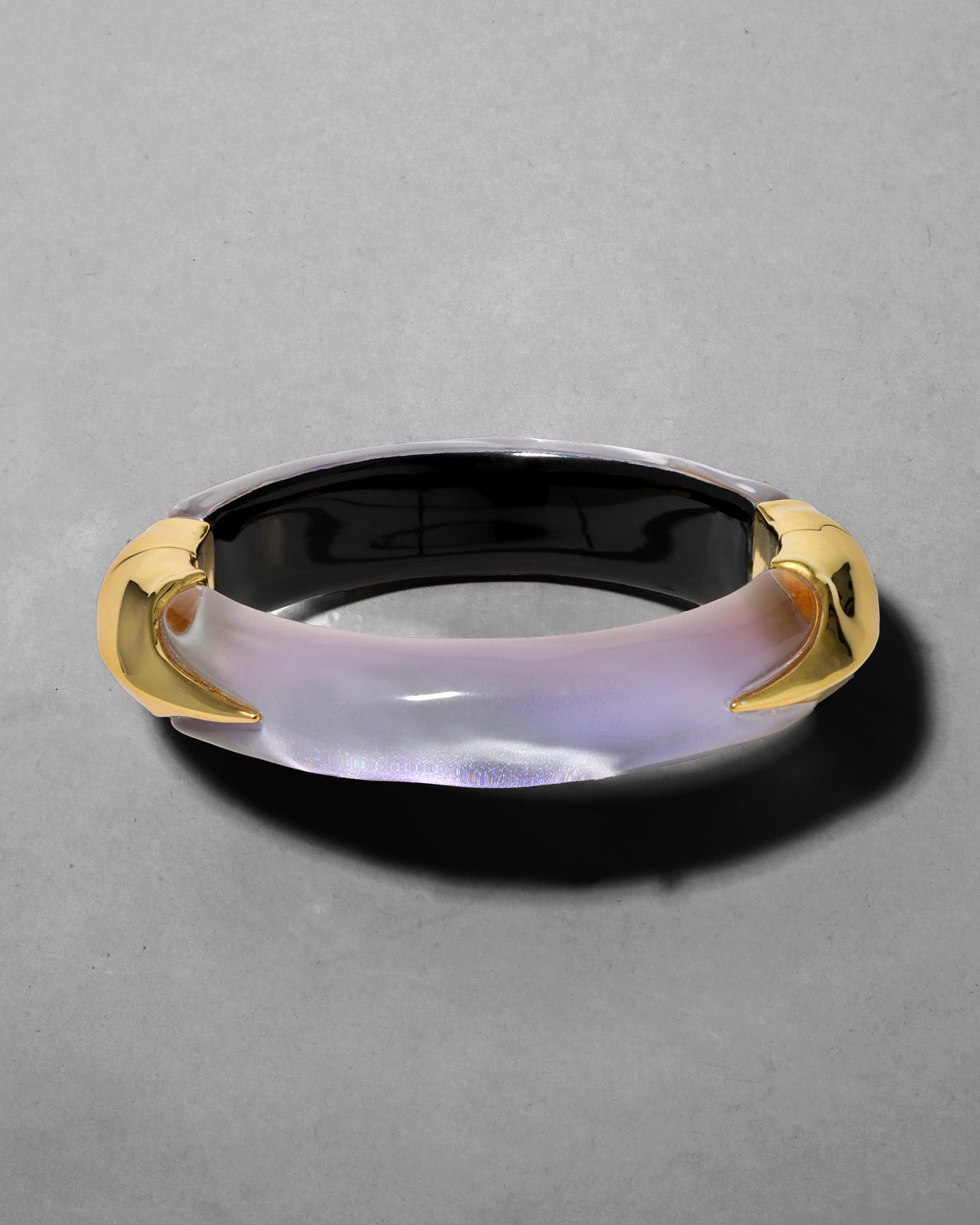 Lucite Claw Hinge Bracelet- Aurora - Photo 2