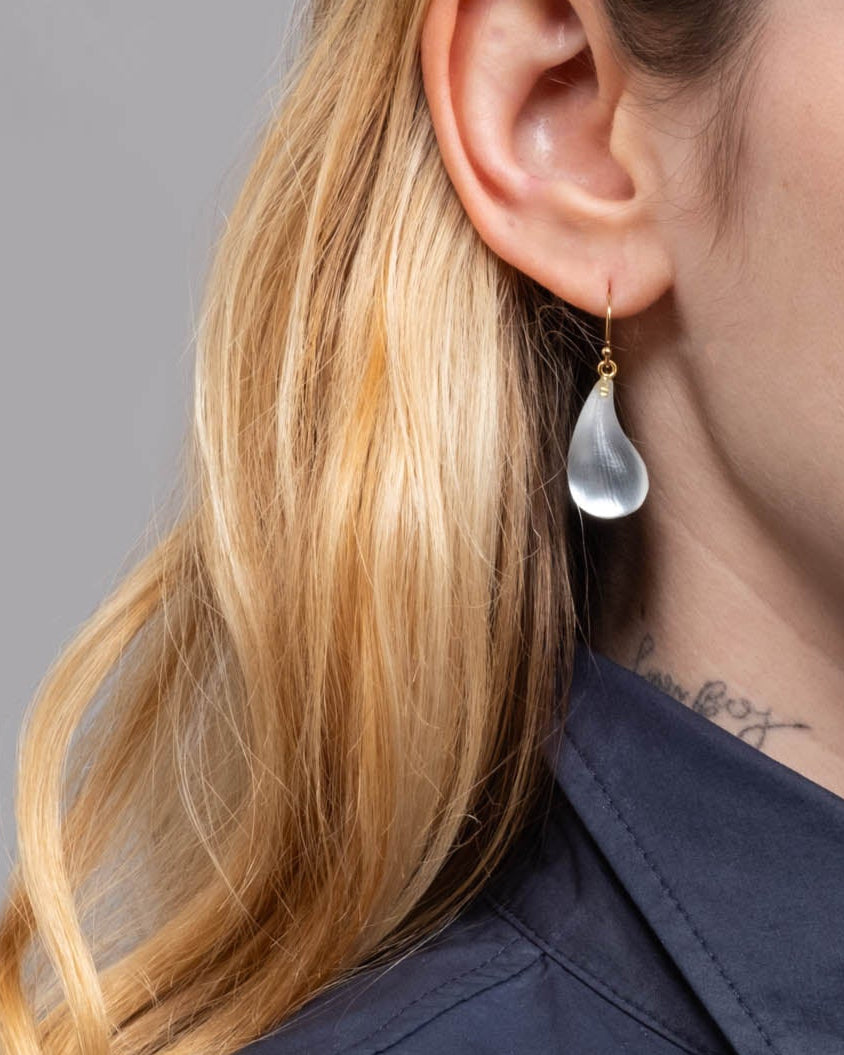 【threetimes】Dew drop earring SterlingSilverDewDropEarringsF