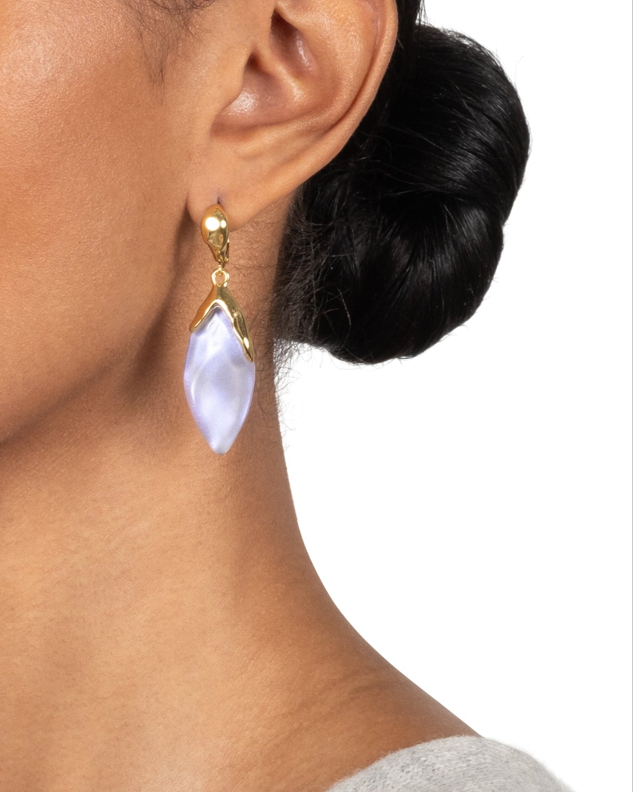 Lucite Petal Leverback Earring- Aurora - Photo 2
