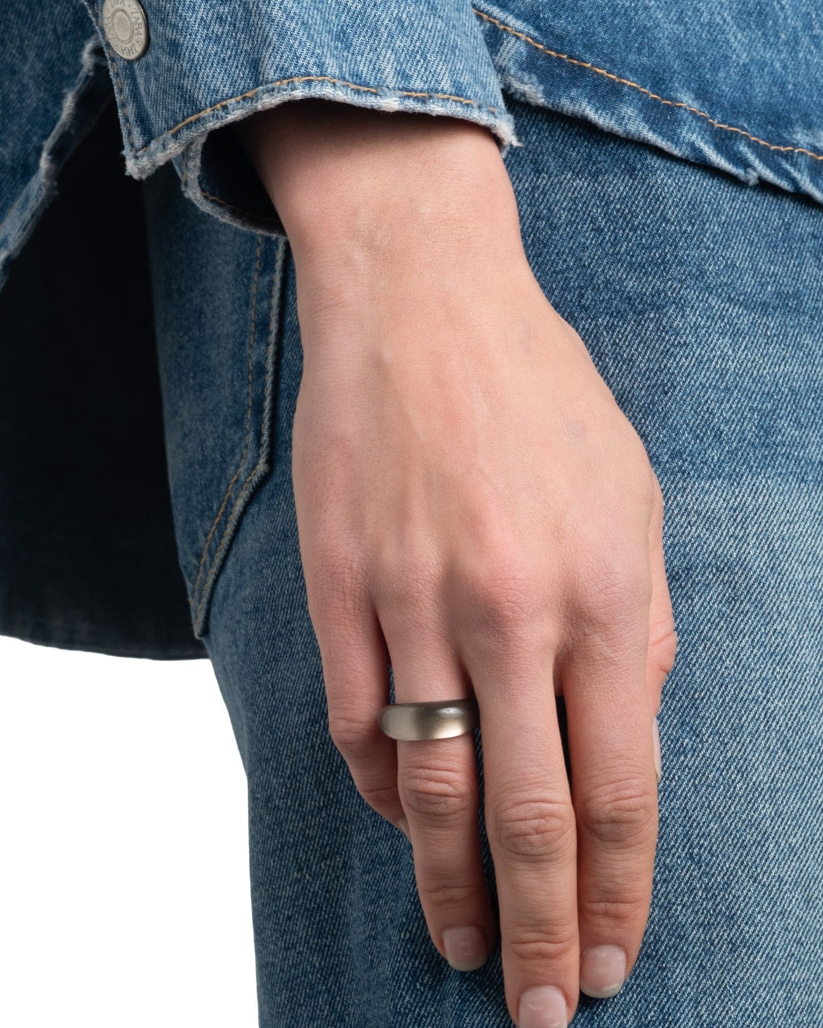 Lucite Tapered Ring- Dune - Photo 2