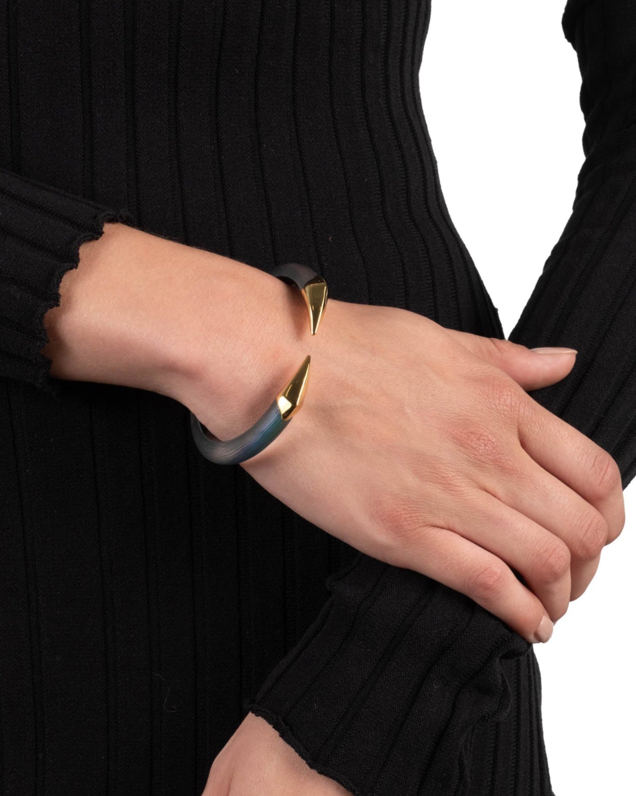 Mirrored Pyramid Brake Hinge Bracelet- Black Beetle - Photo 2