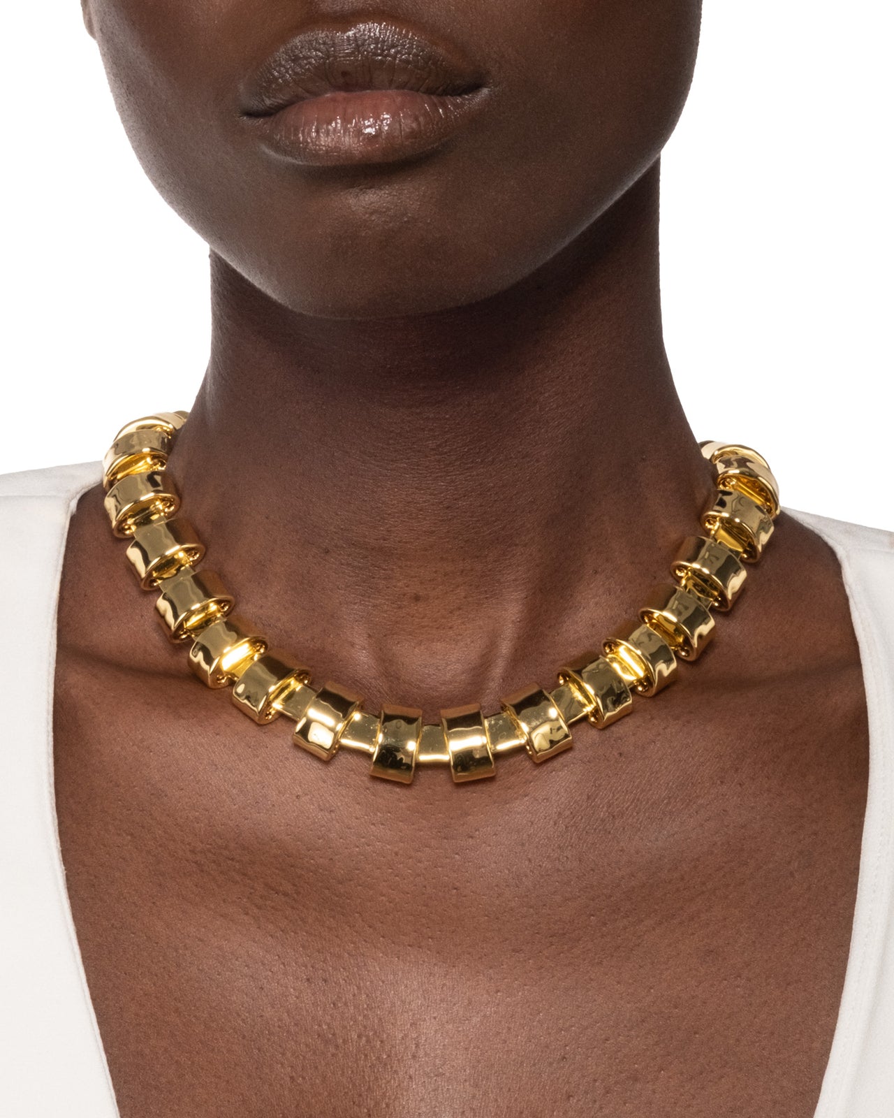Molten Gold Bar Link Necklace - Photo 2