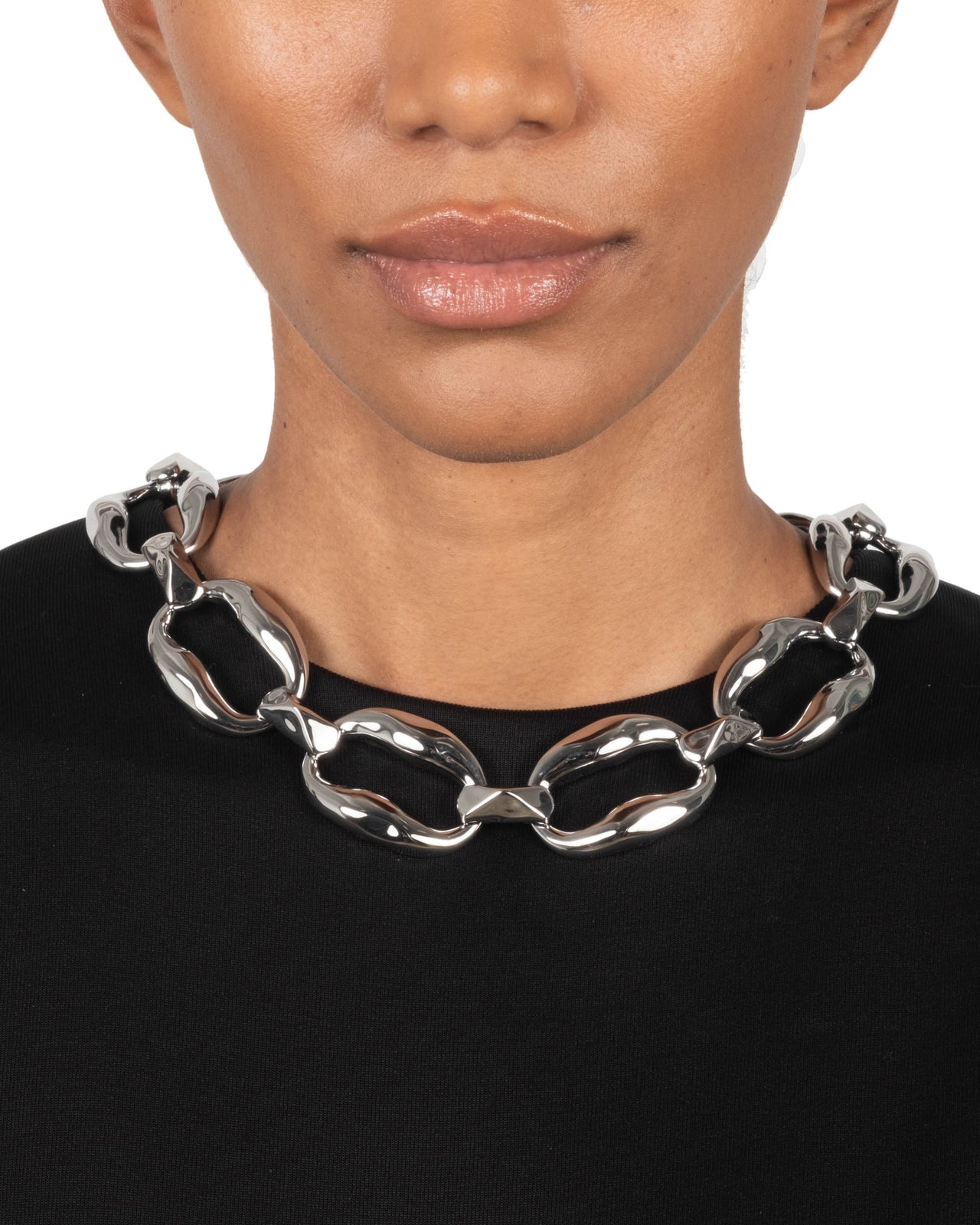 Molten Silver Link Necklace - Photo 2