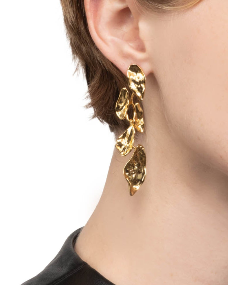 Mosaic Molten Gold Post Earring - Photo 2