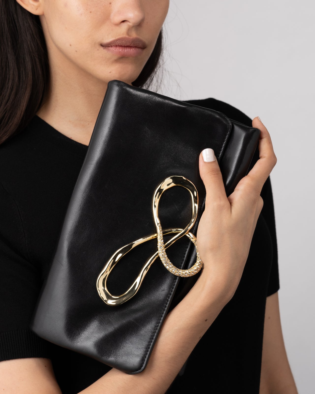 Pave Pillow Clutch Purse- Black - Photo 2