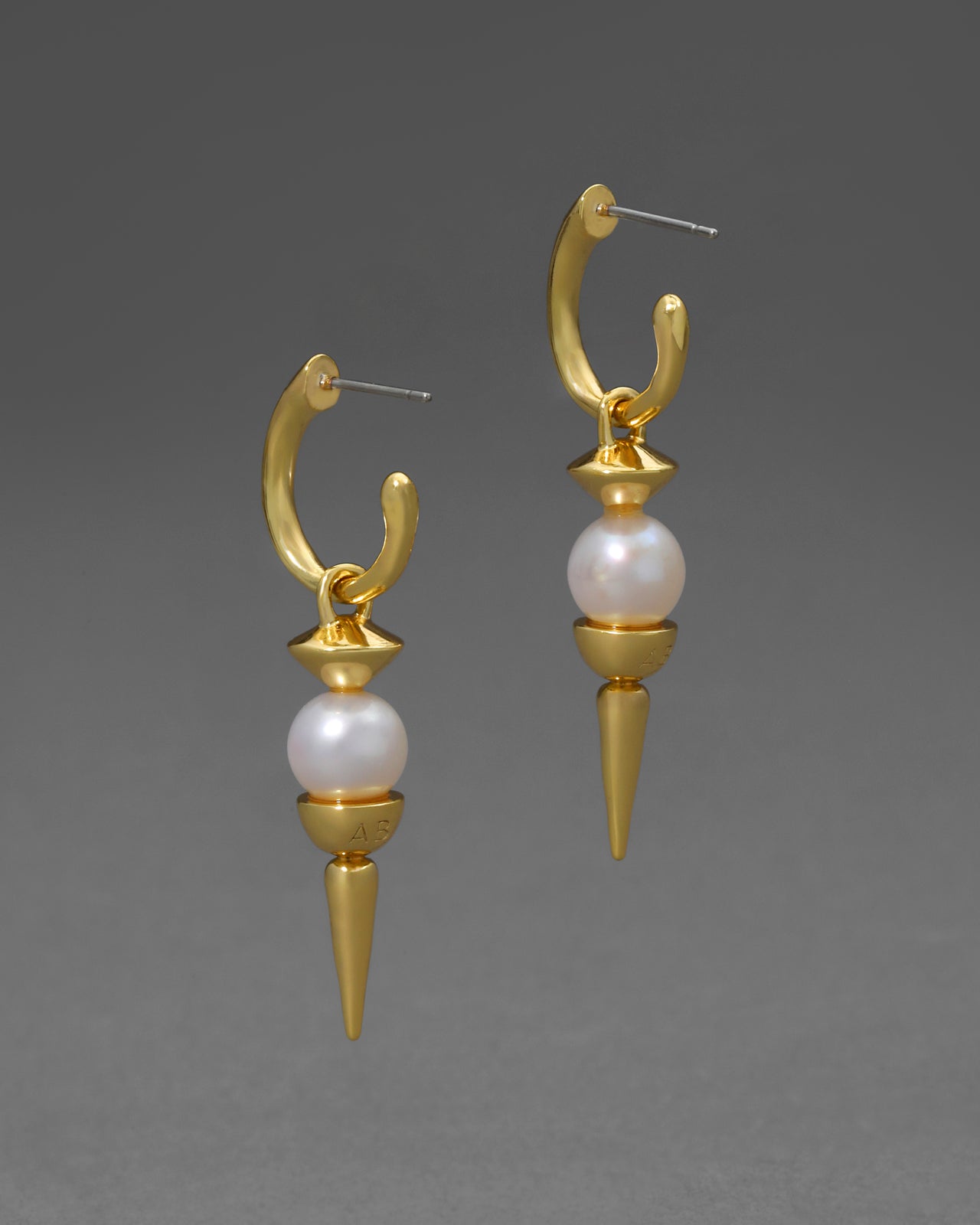 Perla Spear Drop Hoop Earring - Photo 2