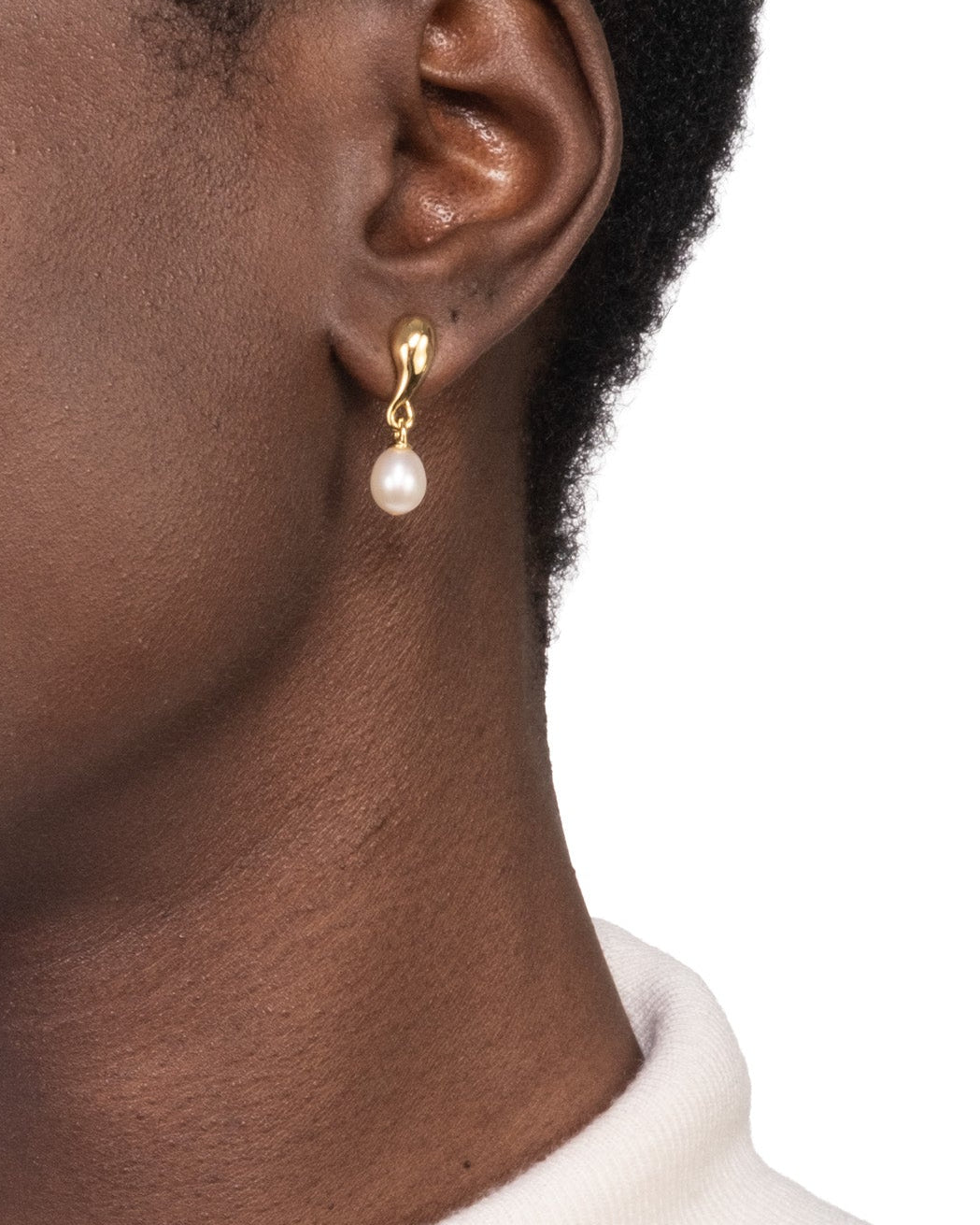 Perla Liquid Drop Post Earring - Photo 2