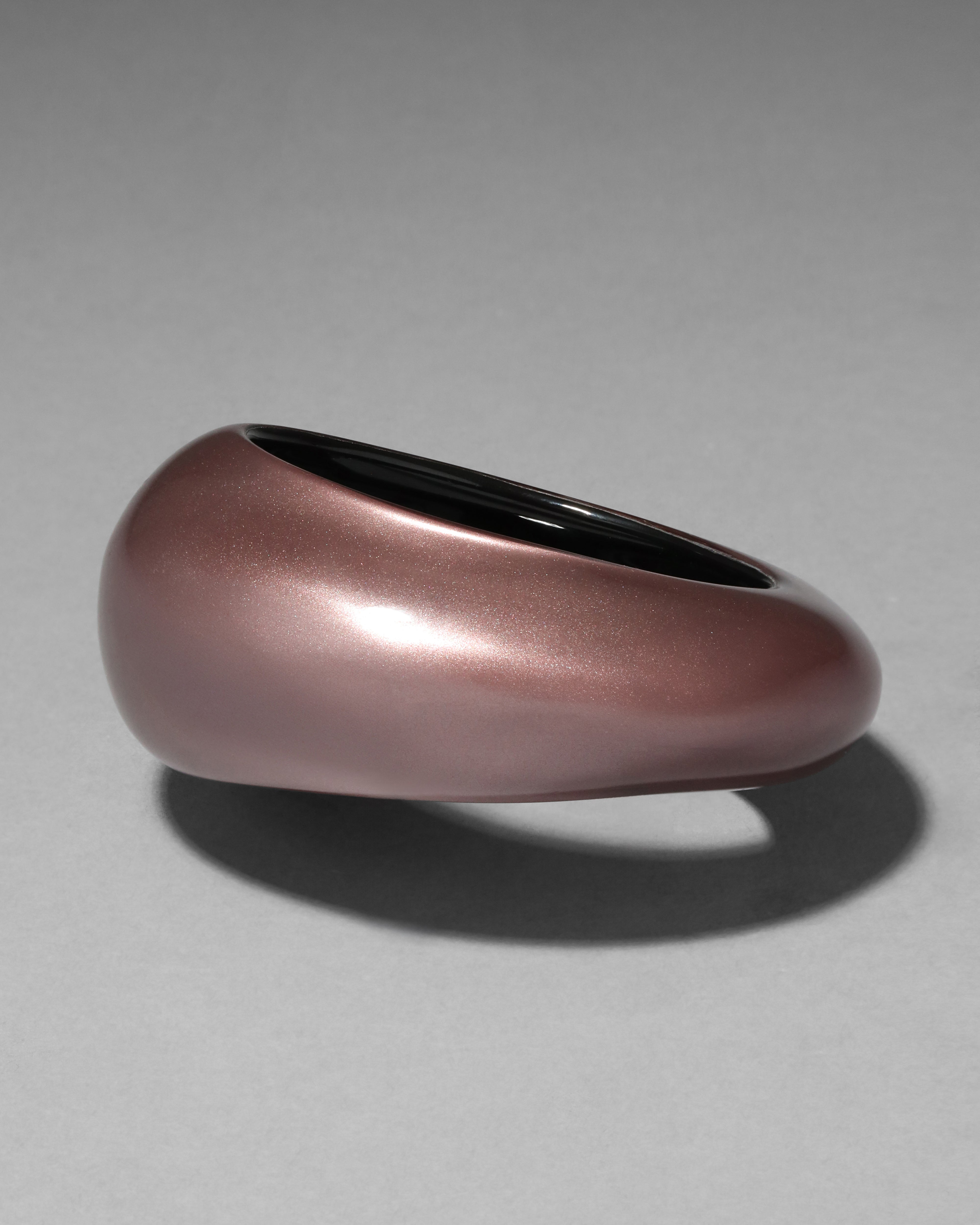 Puffy Lucite Tapered Bangle Bracelet Dusty