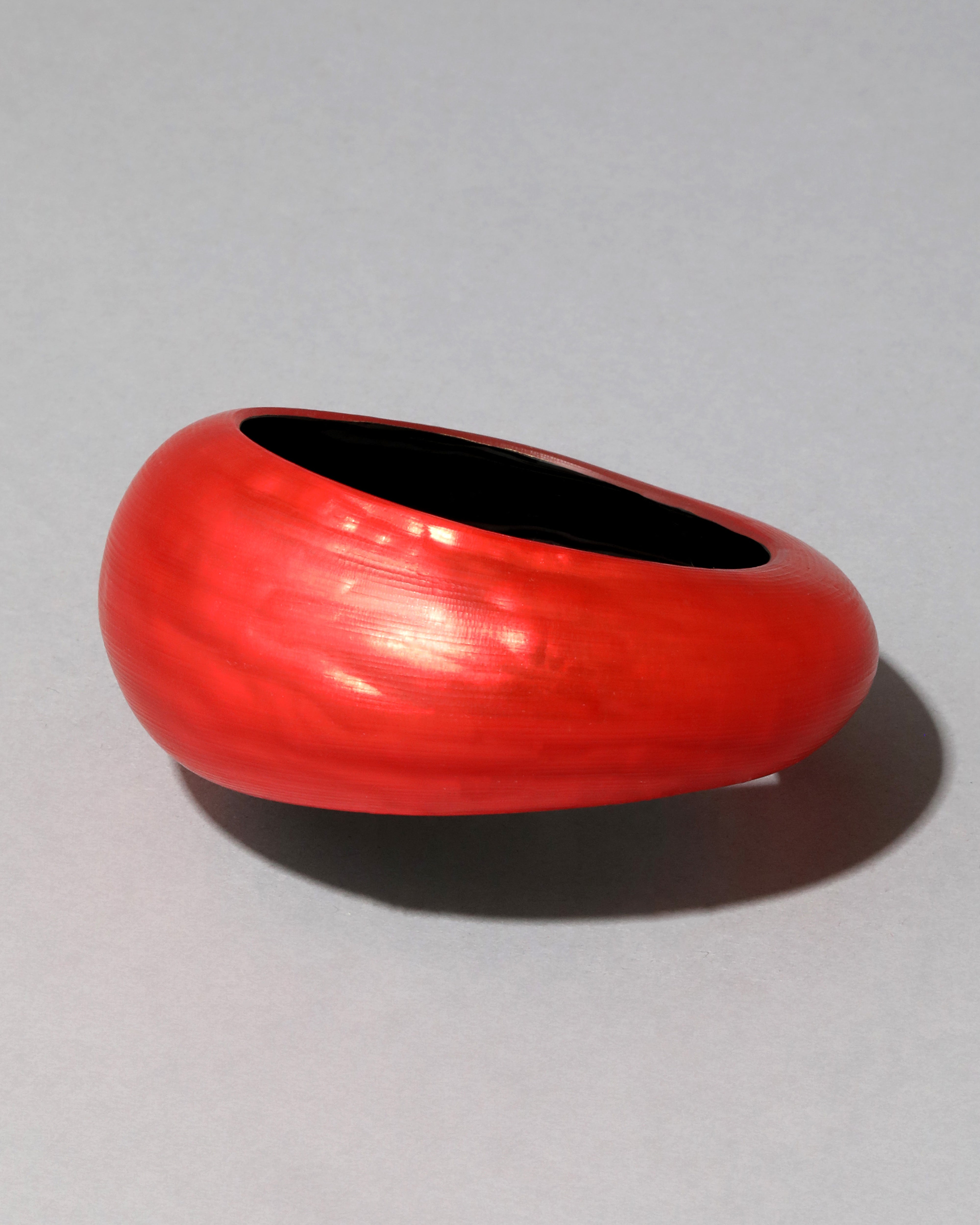 Puffy Lucite Tapered Bangle Bracelet Lipstick