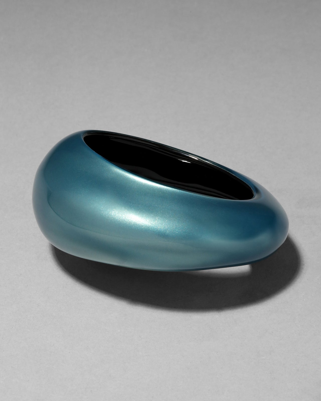 Puffy Lucite Tapered Bangle Bracelet- Metallic Sky - Photo 2