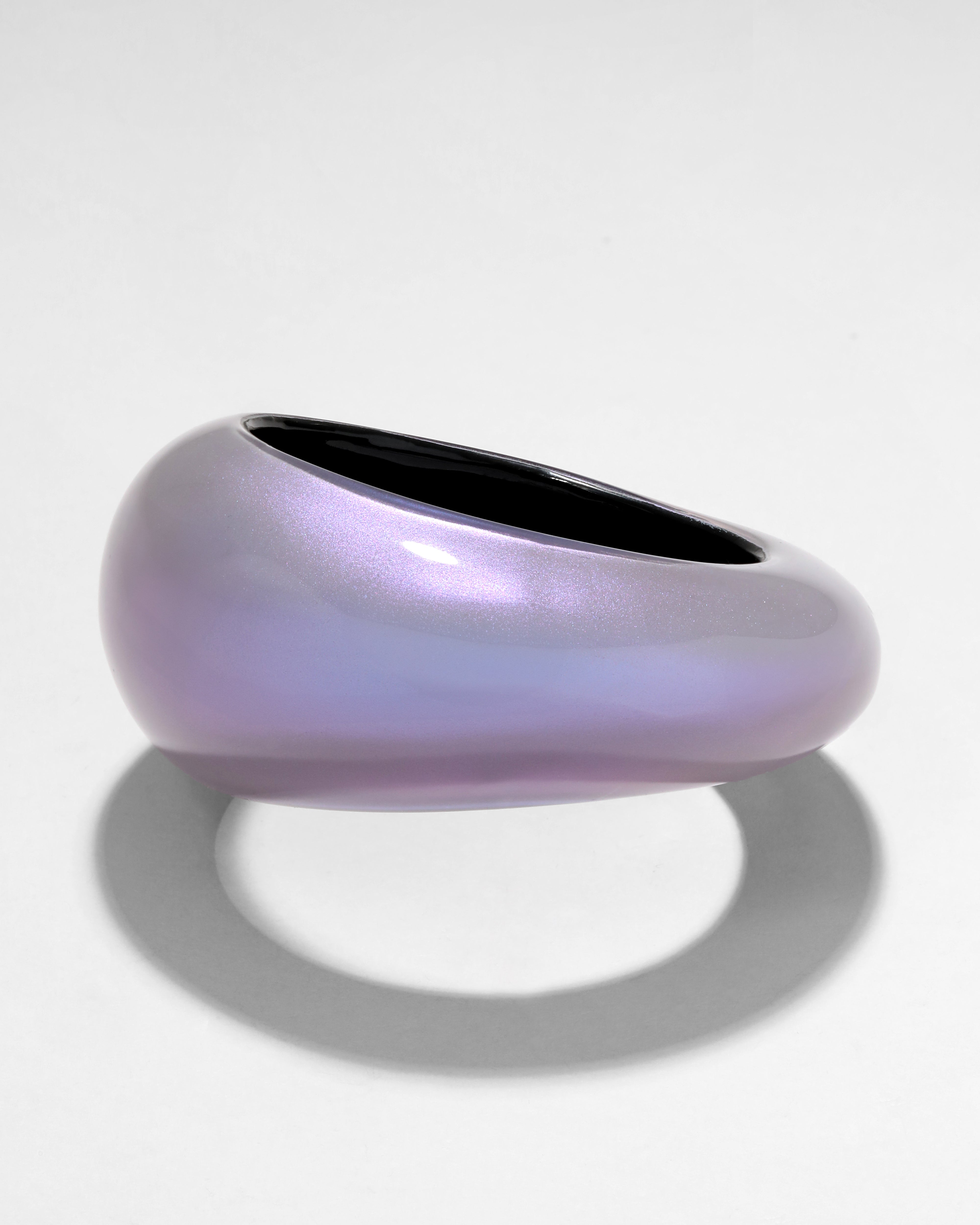Puffy Lucite Tapered Bangle Bracelet Aurora