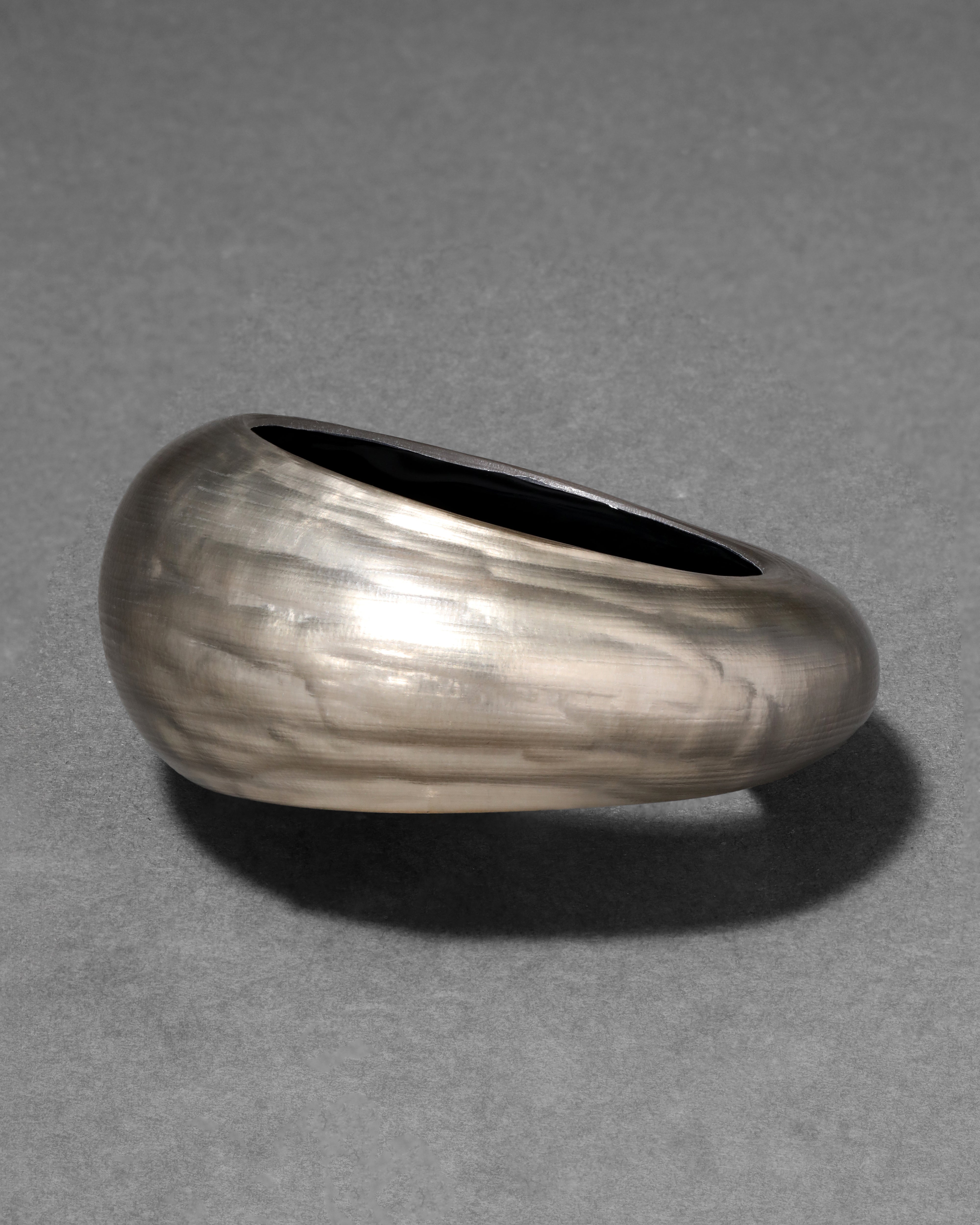 Puffy Lucite Tapered Bangle Bracelet Warm