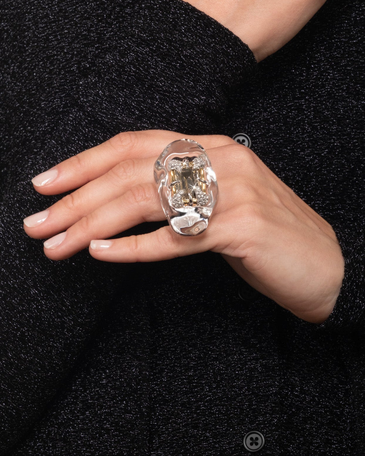 Silverlake Lucite Baguette Ring - Photo 2