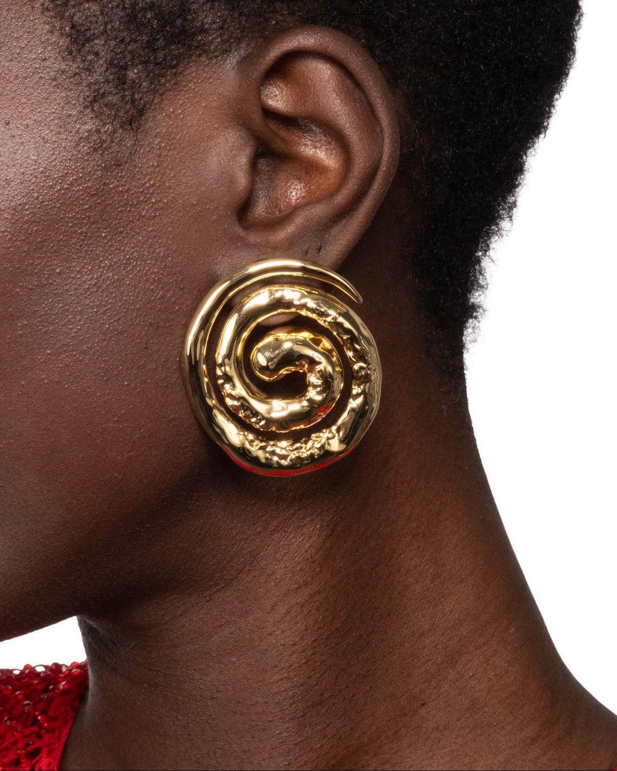 Brut Gold Spiral Post Earring - Photo 2