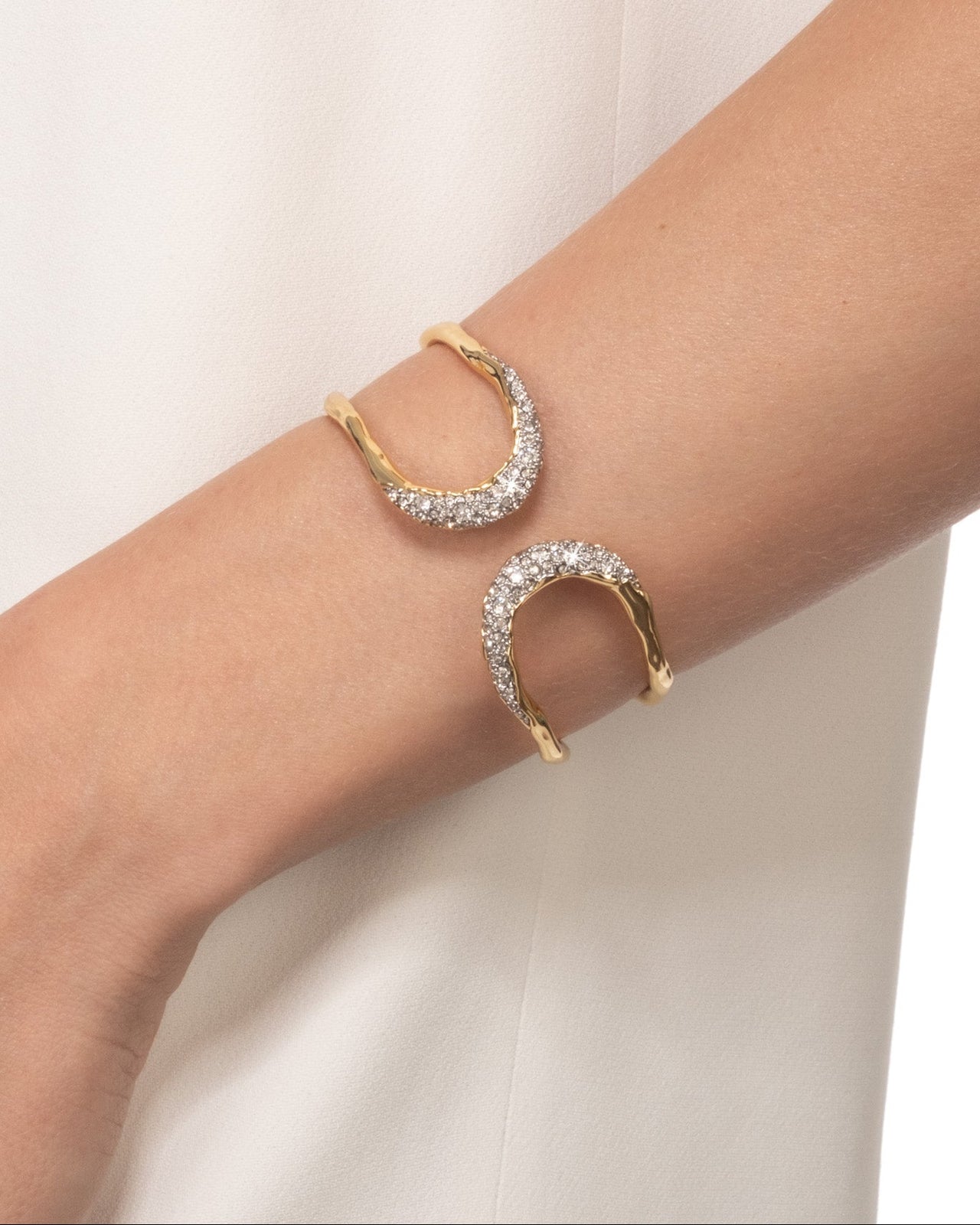 Solanales Crystal Orbiting Hinge Cuff Bracelet - Photo 2