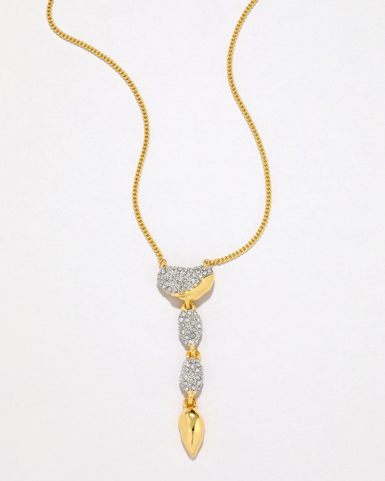 Solanales Crystal Pebble Drop Necklace - Photo 2