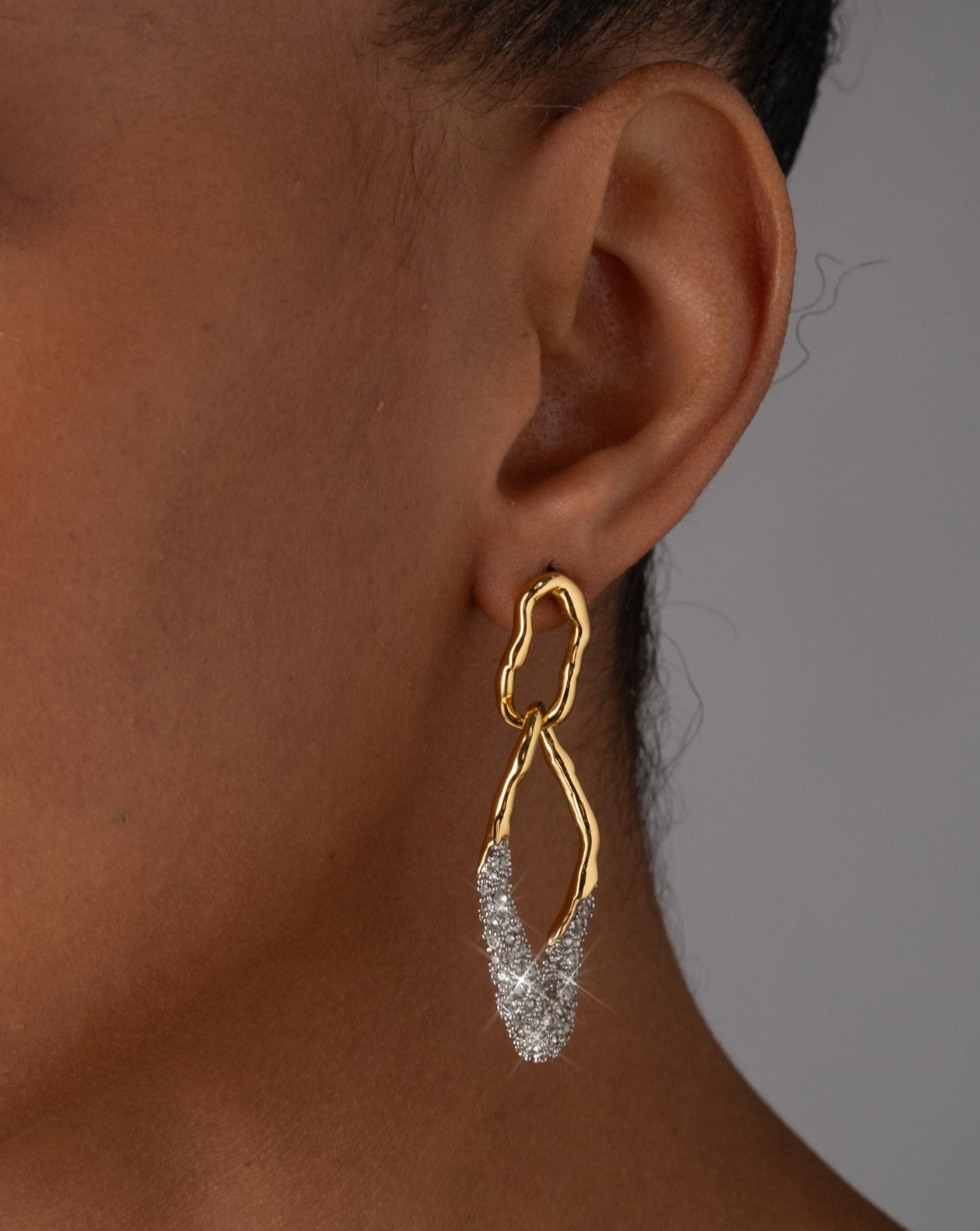 Solanales Double Link Post Earring - Photo 2