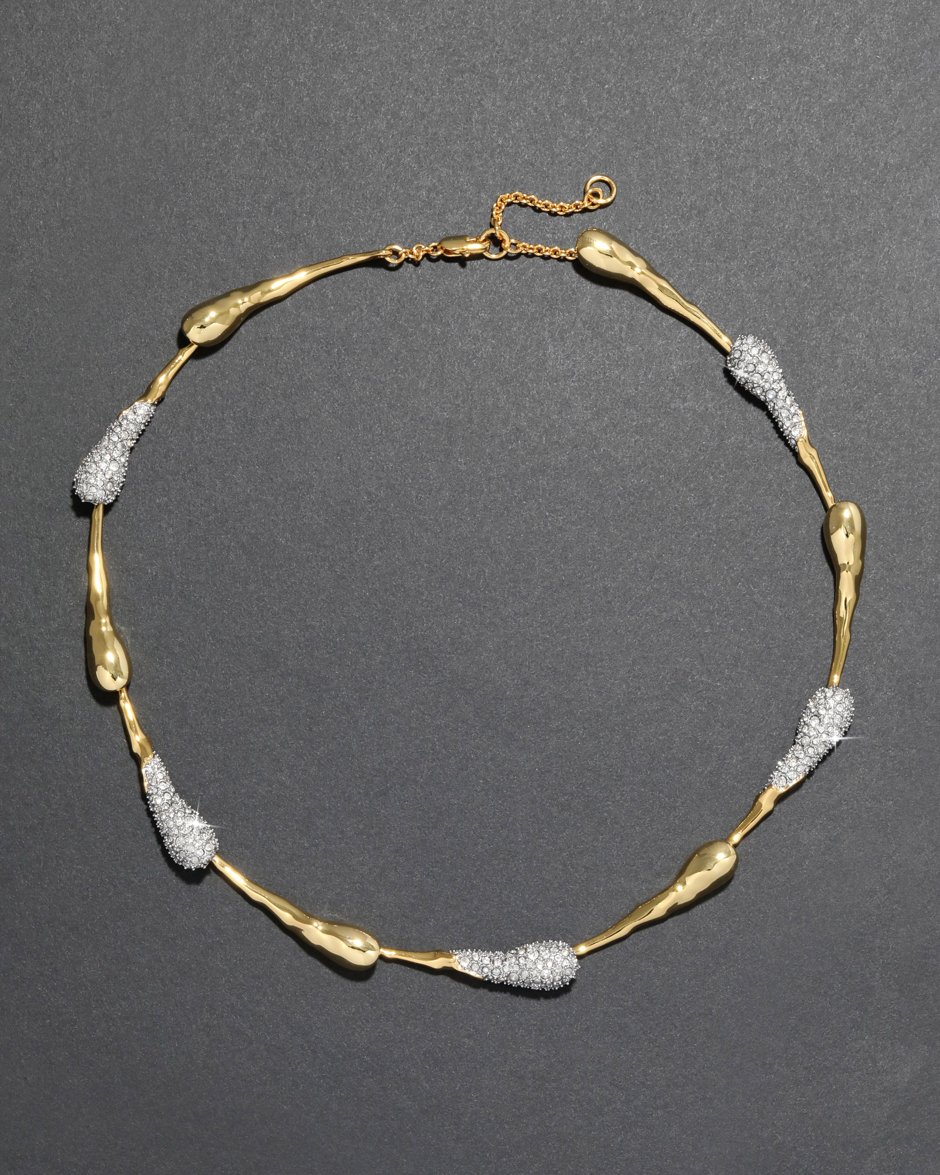 Solanales Crystal Teardrop Riviera Necklace