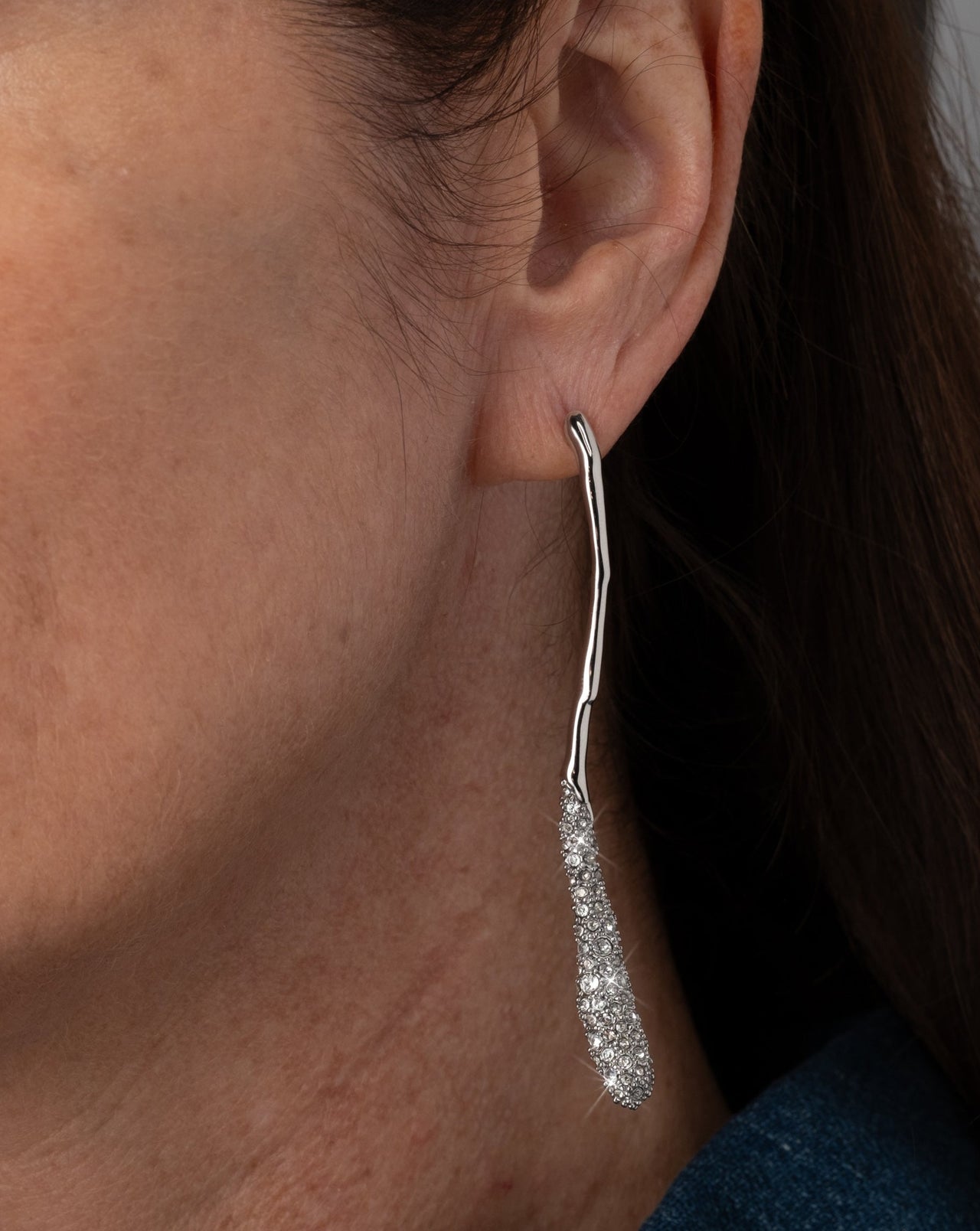 Solanales Silver Linear Earring - Photo 2