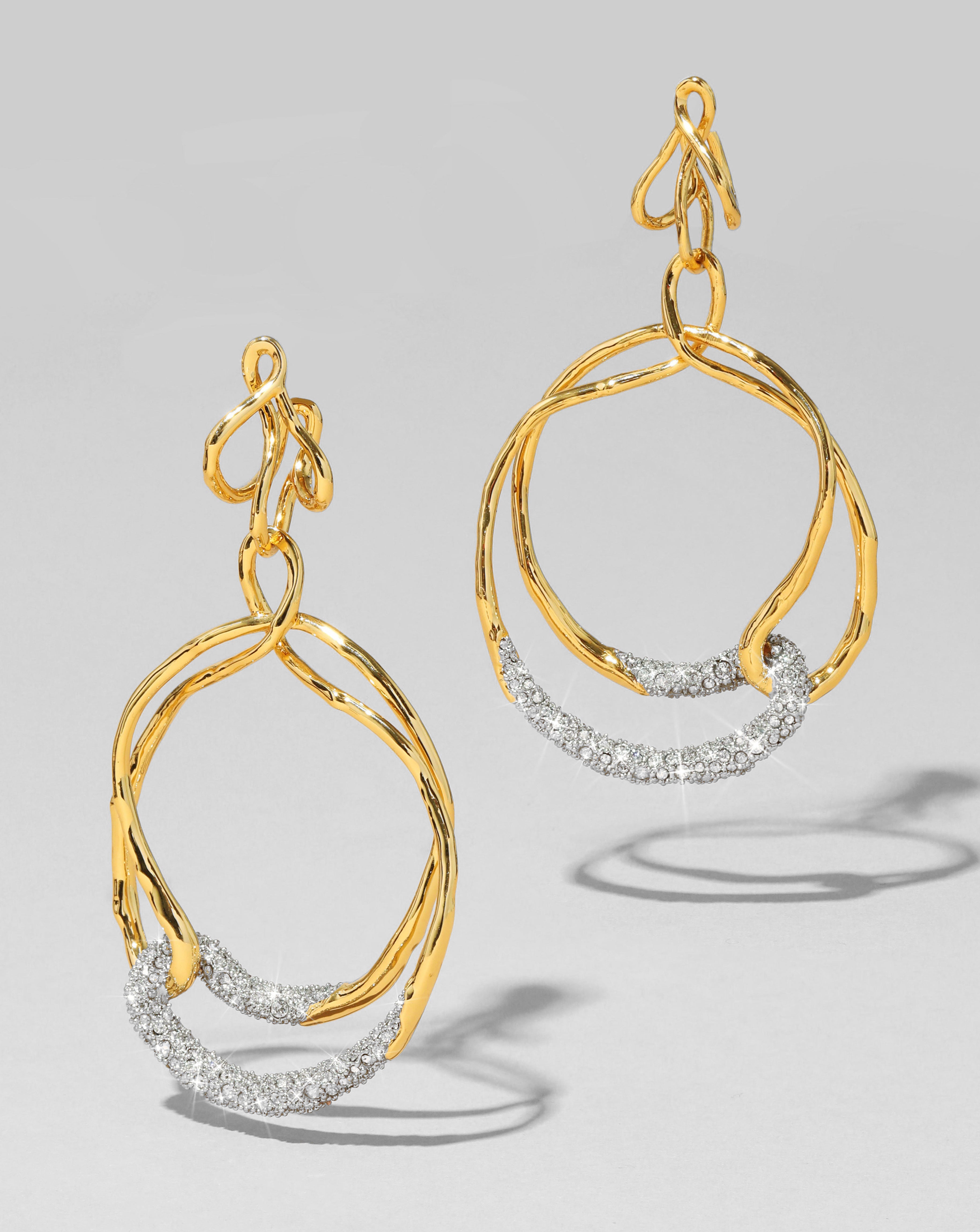 Solanales Twisted Drop Hoop Earring
