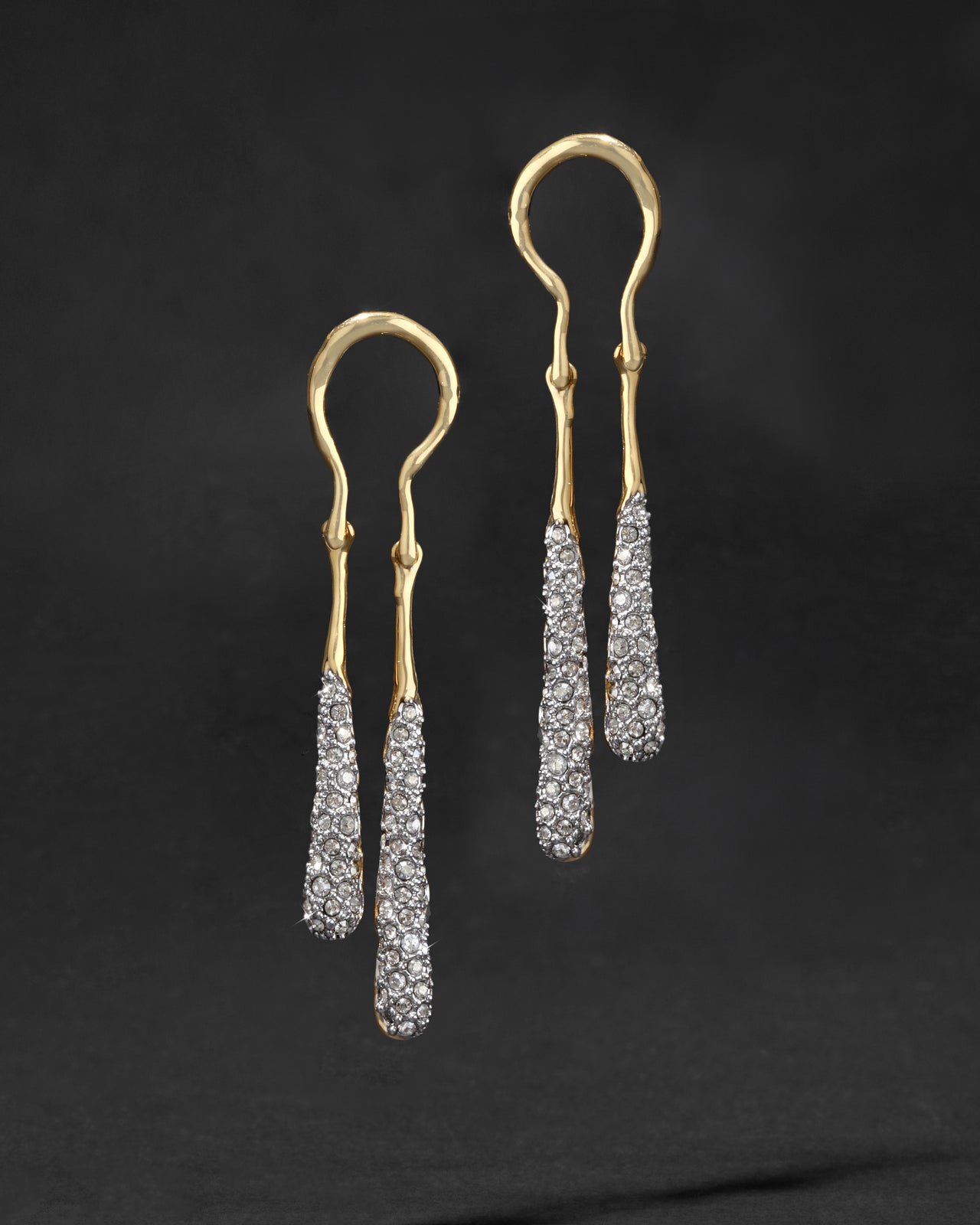 Solanales Crystal Coiled Tear Drop Earring - Photo 2