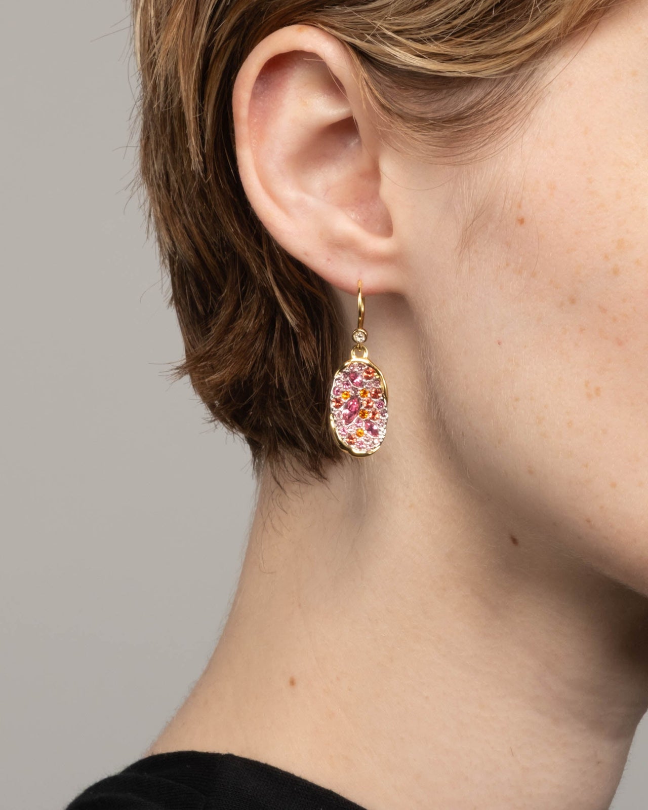 Solanales Crystal Oval Drop Earring- Candy - Photo 2
