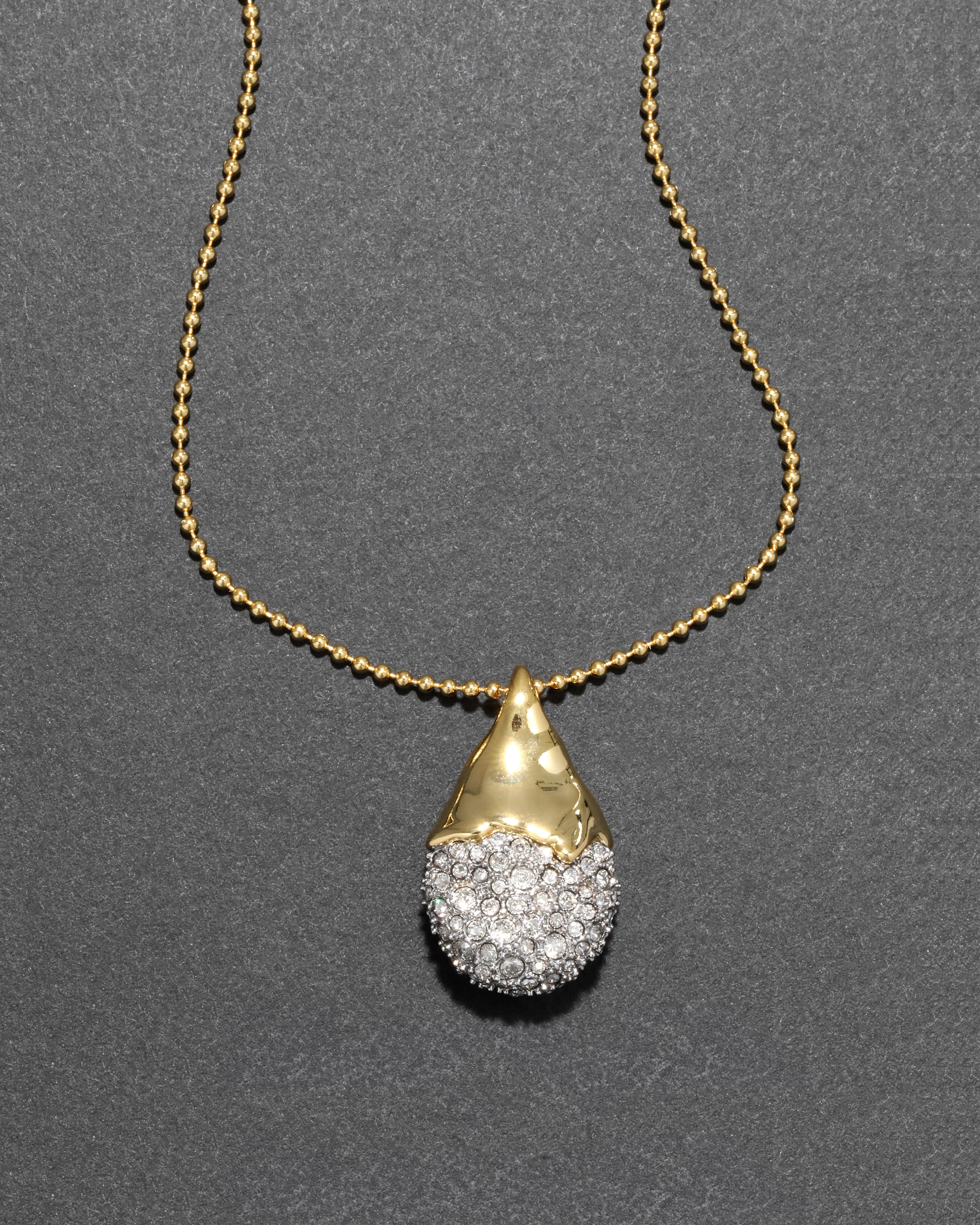 Solanales Crystal Pavé Teardrop Necklace